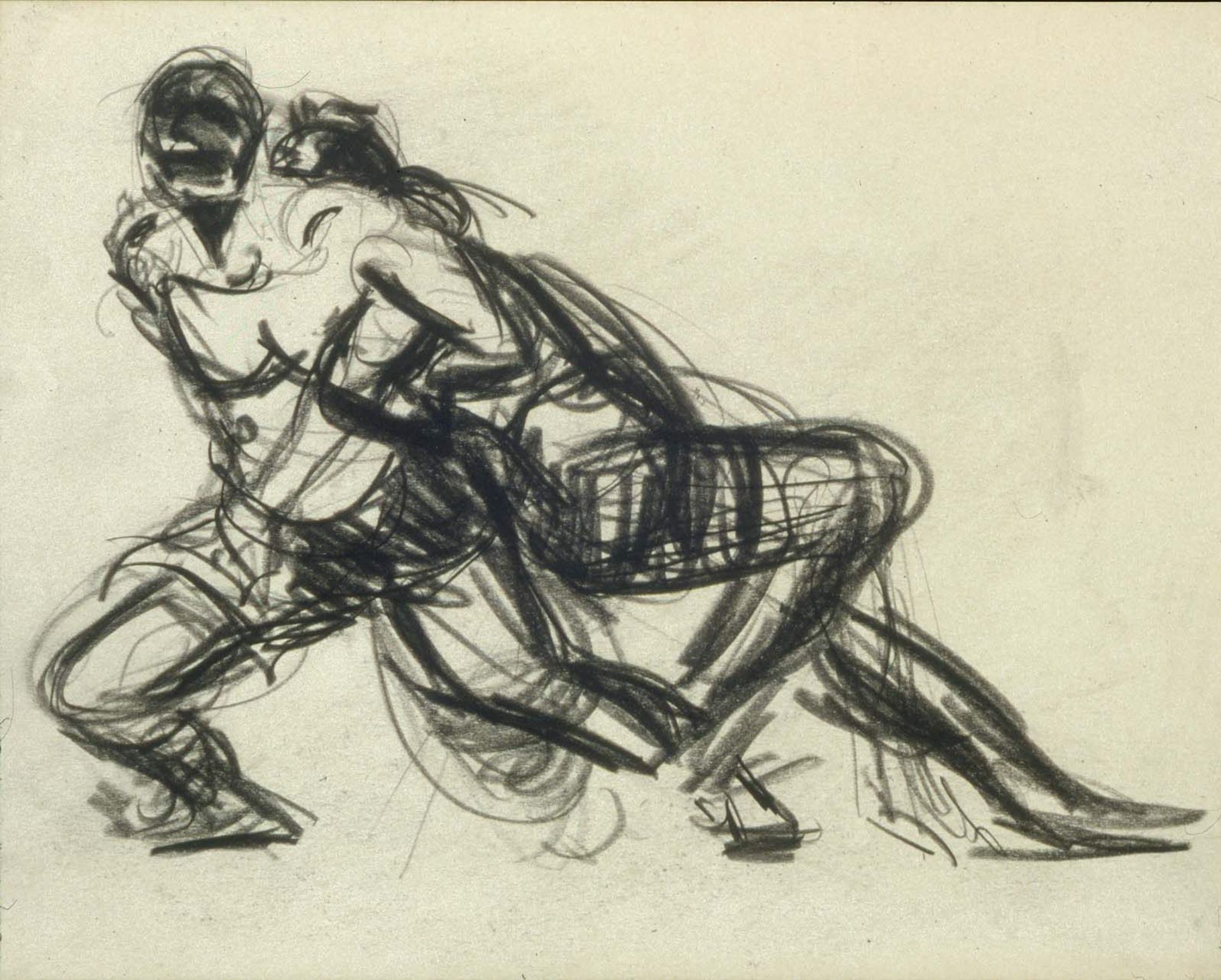 Two Wrestlers by George Luks