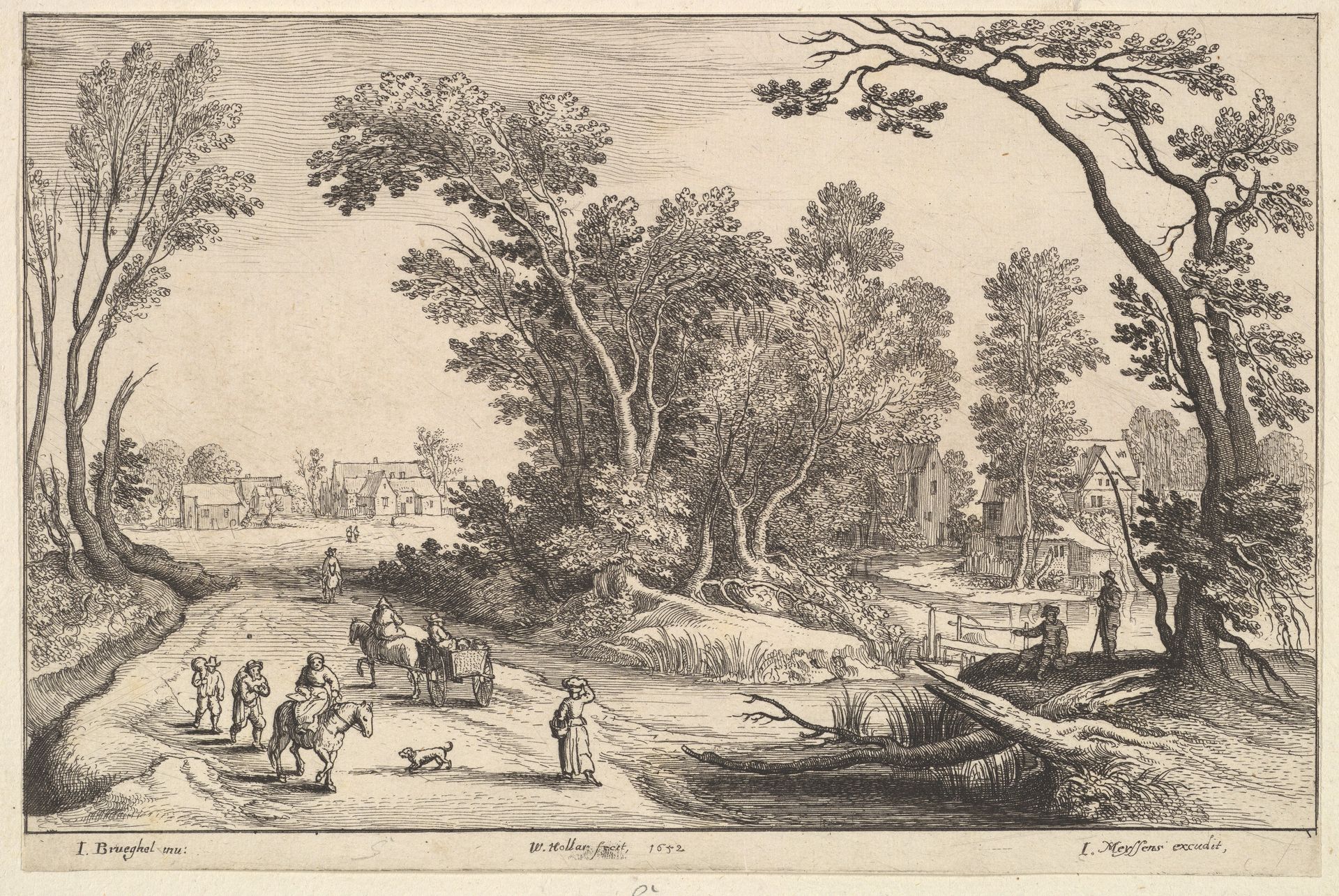Going to Market by Wenceslaus Hollar