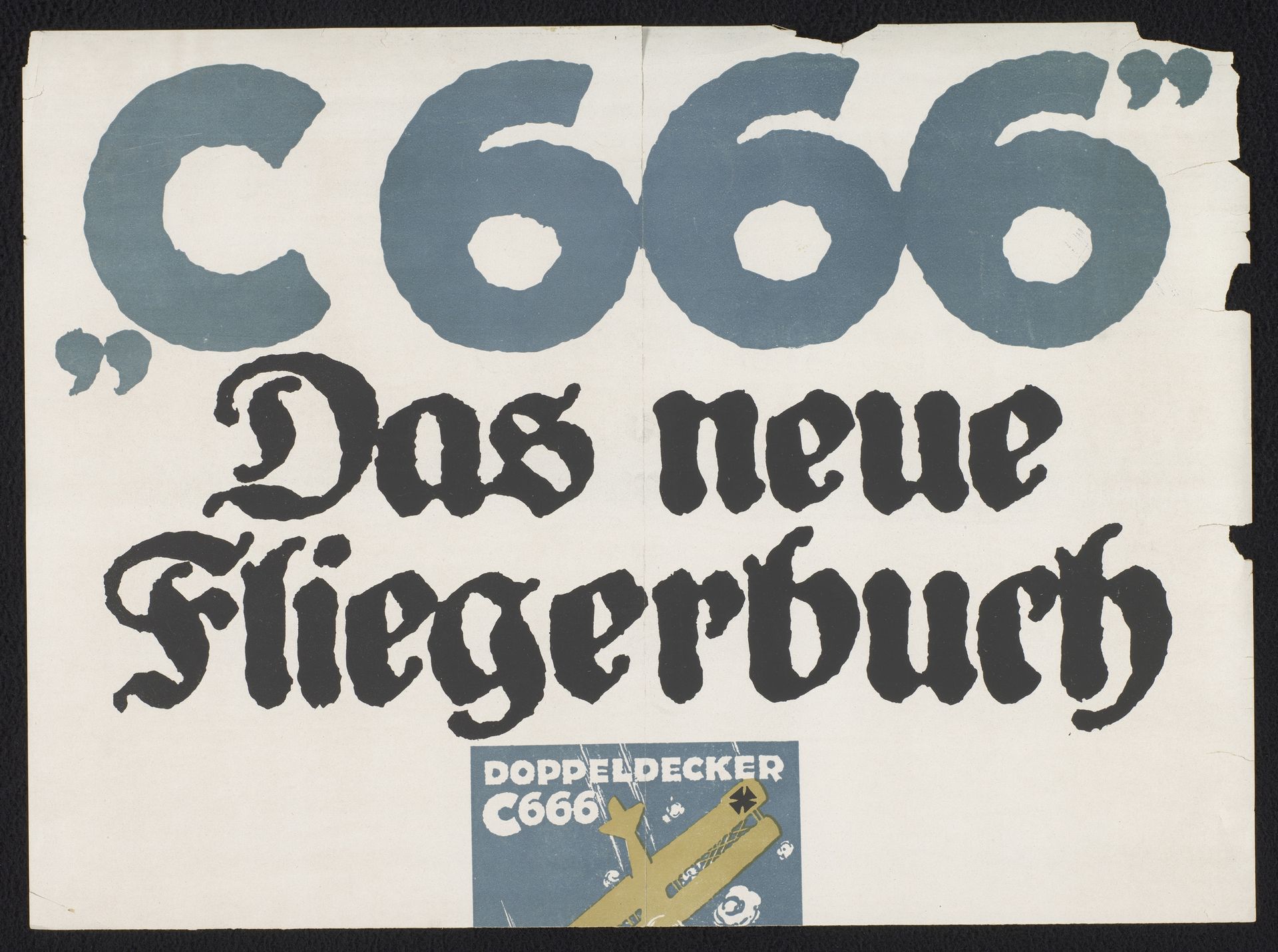 Duits dubbeldekker vliegtuig in de wolken by A. Rother