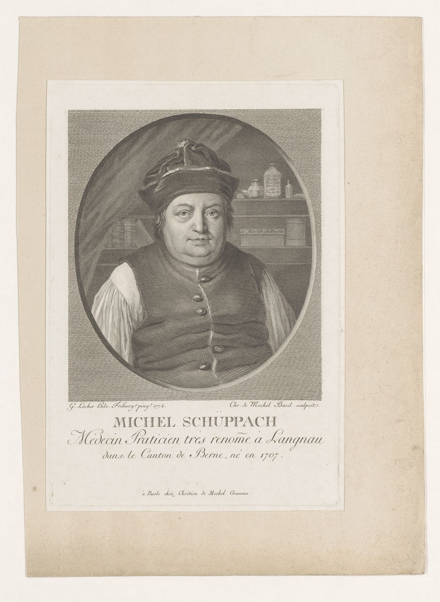 Portret van Michael Schüppach by Christian von Mechel
