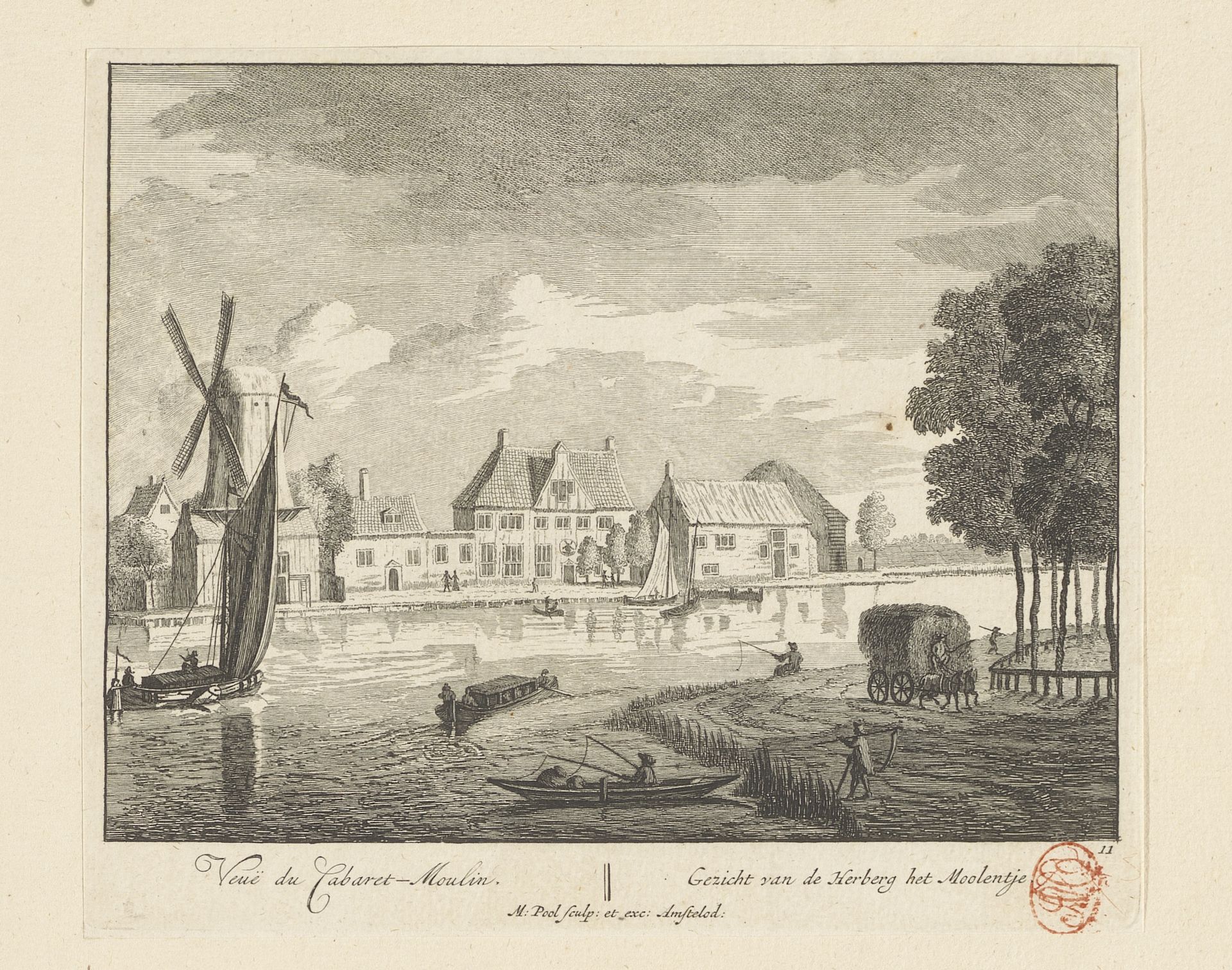 Gezicht op de Amstel bij herberg het Molentje by Matthijs Pool