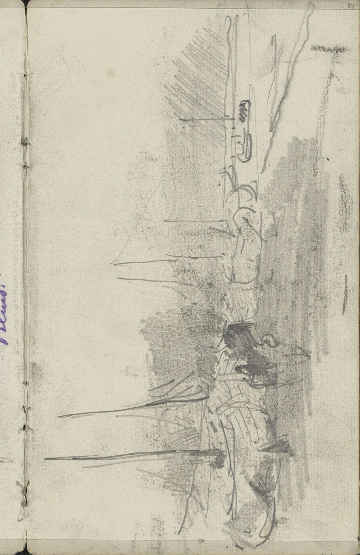 Figuren bij aangemeerde schepen by George Hendrik Breitner
