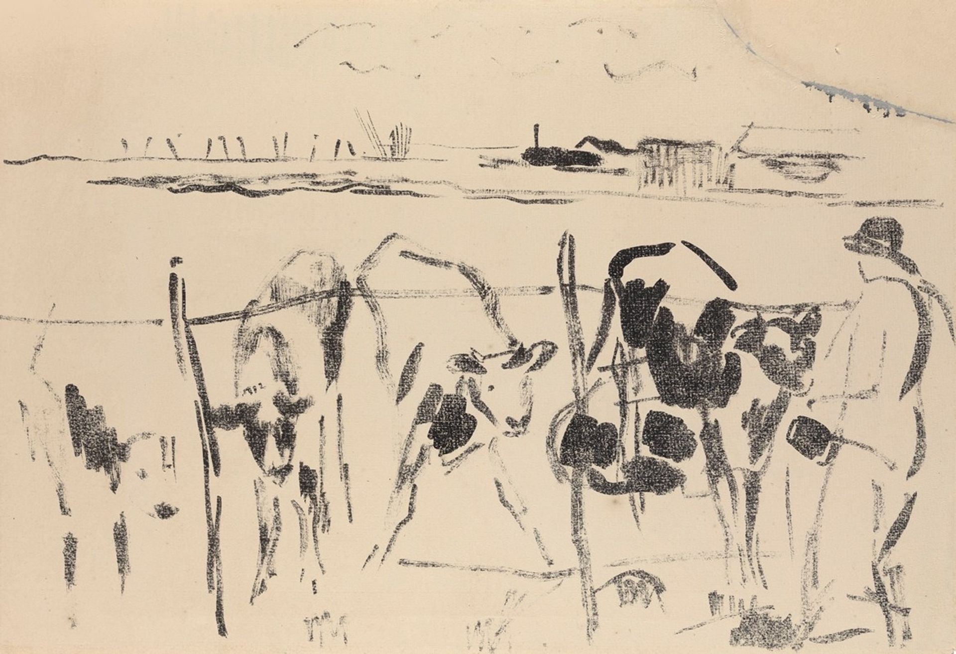 Calves in a Meadow by Rik Wouters