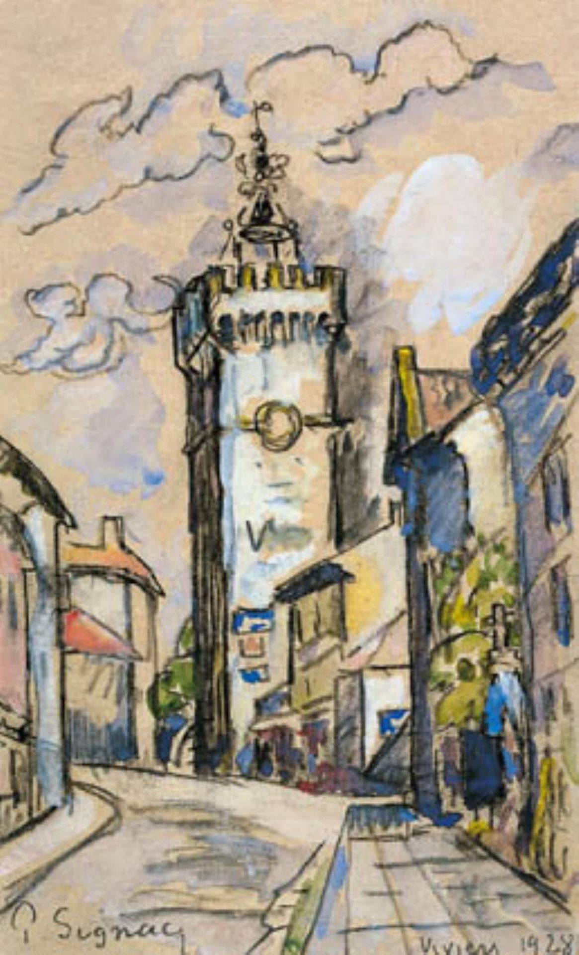 Klokketårnet i Viviers by Paul Signac