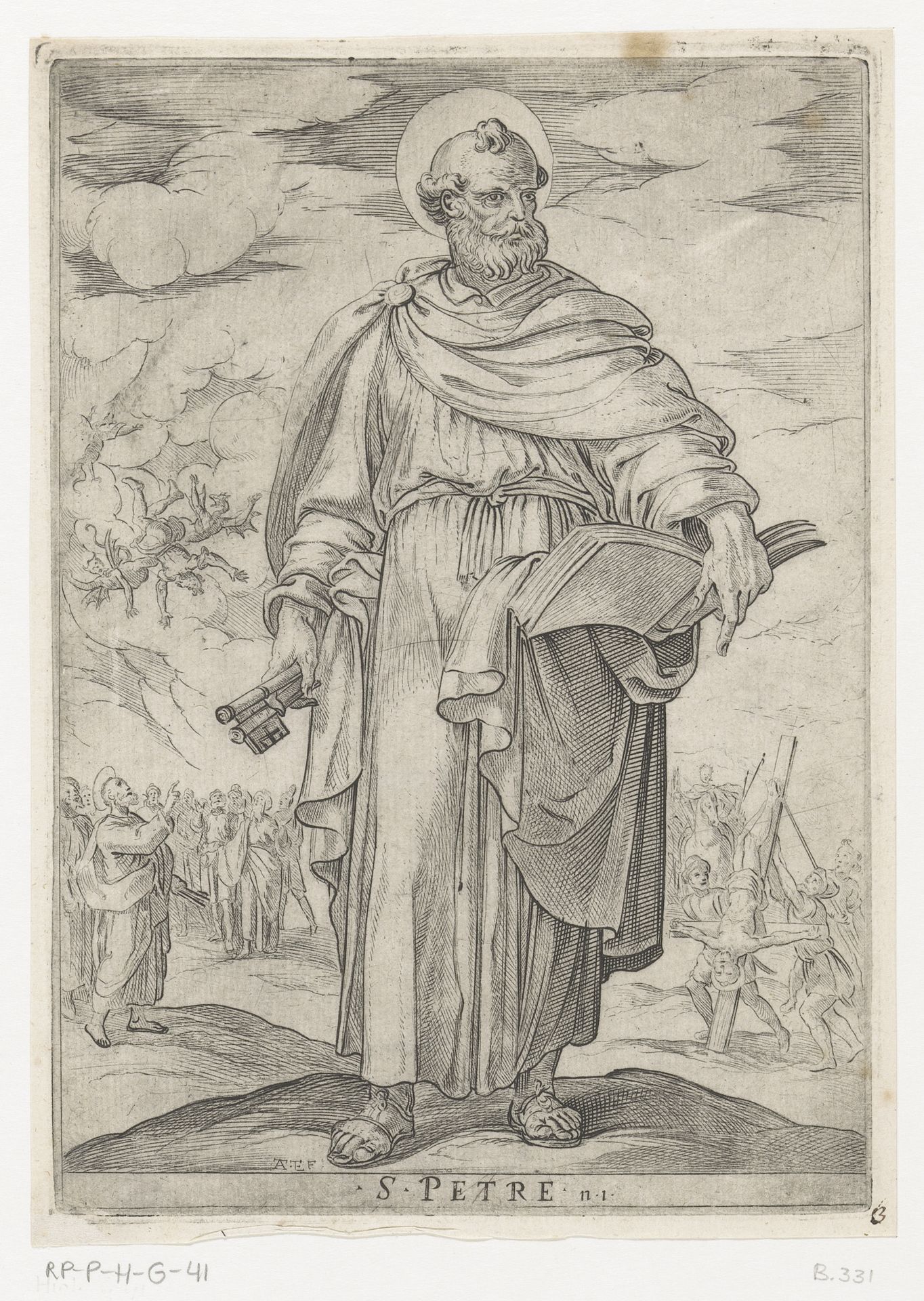 De heilige Petrus by Antonio Tempesta