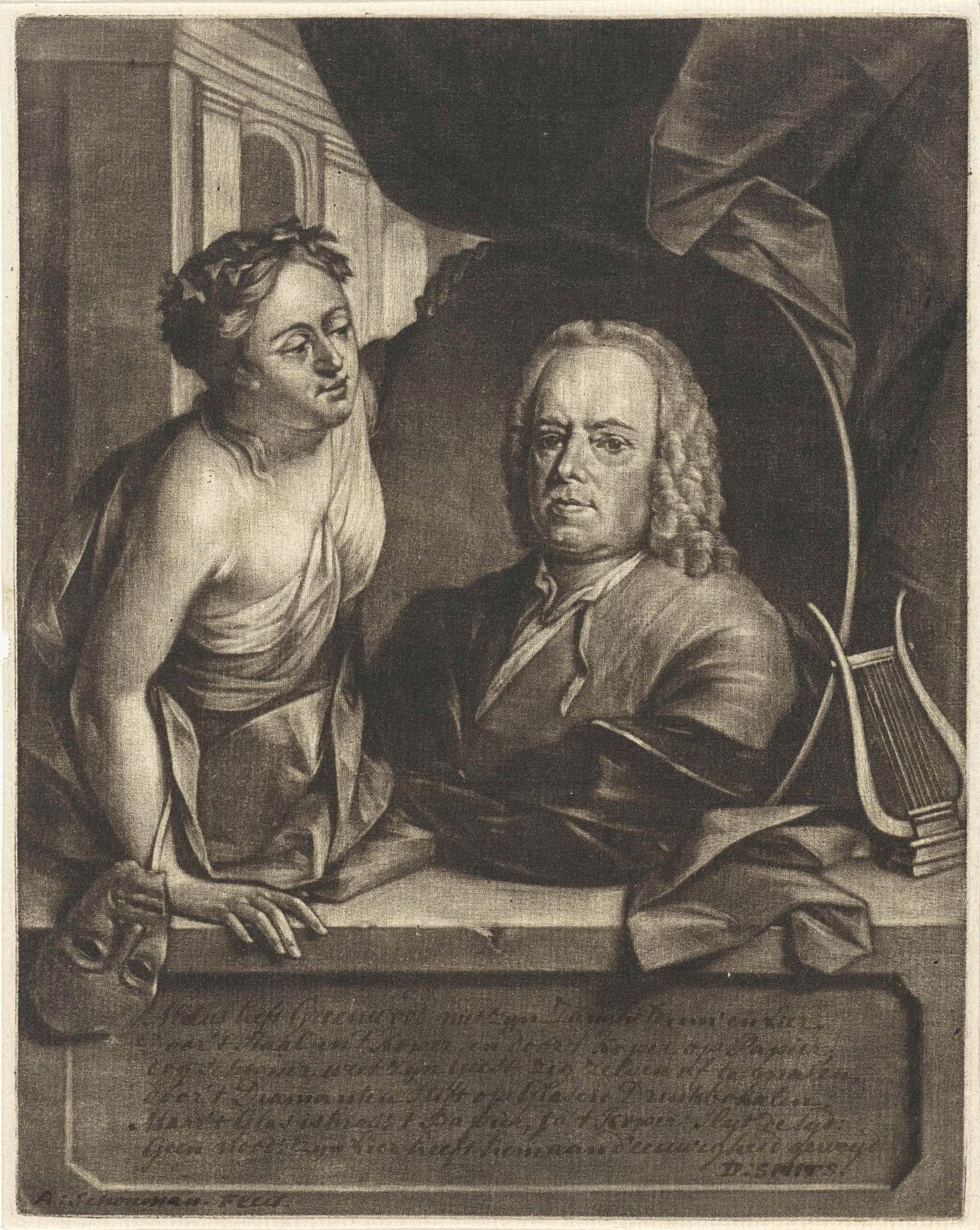 Portret van Frans Greenwood by Aert Schouman