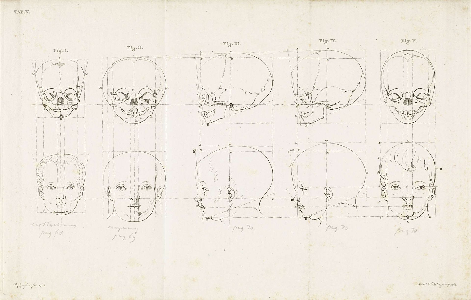 Studie van de kop van een jong kind by Reinier Vinkeles