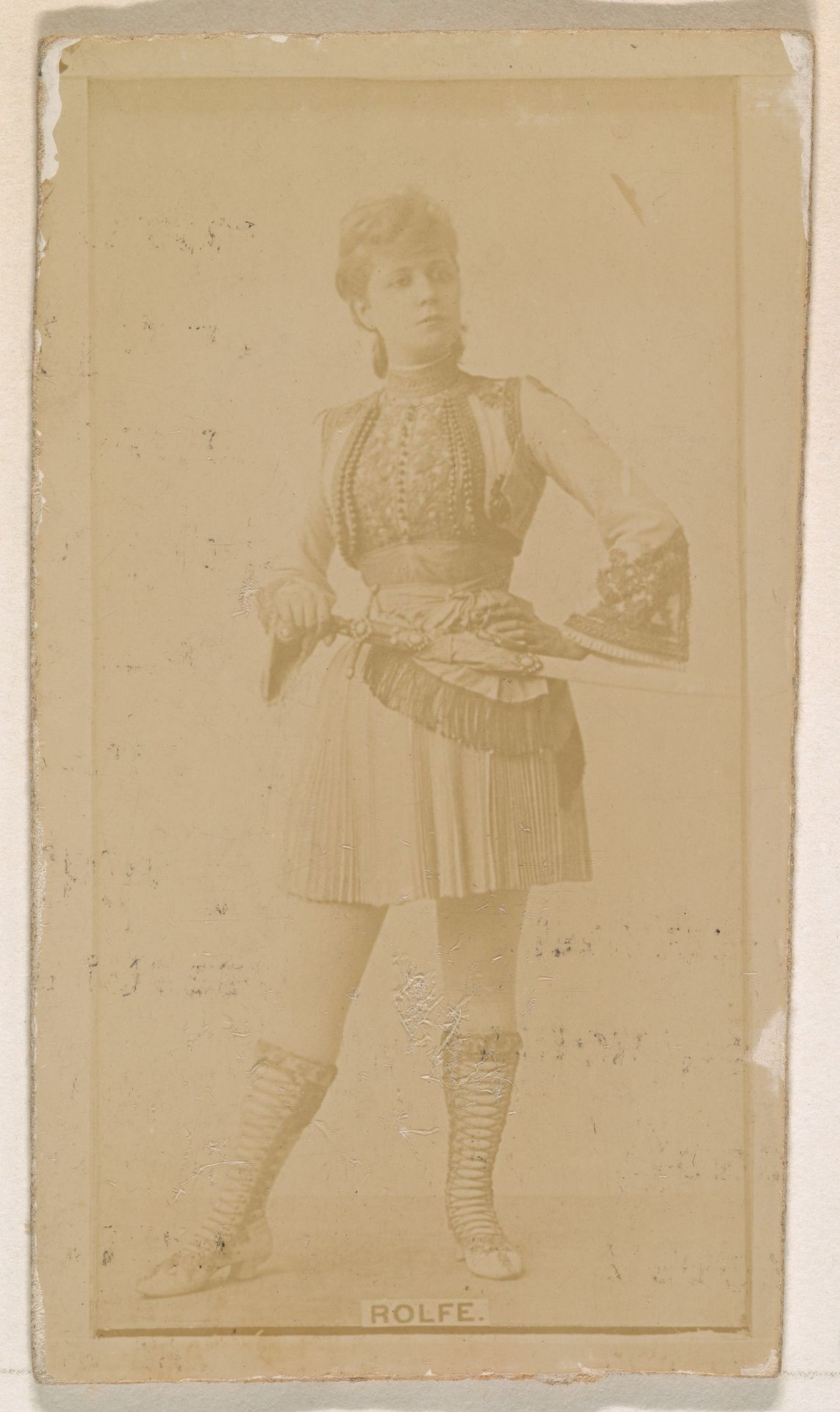 Miss Rolfe, from the Actresses series (N245) issued by Kinney Brothers to promote Sweet Caporal Cigarettes by Kinney Brothers Tobacco Company