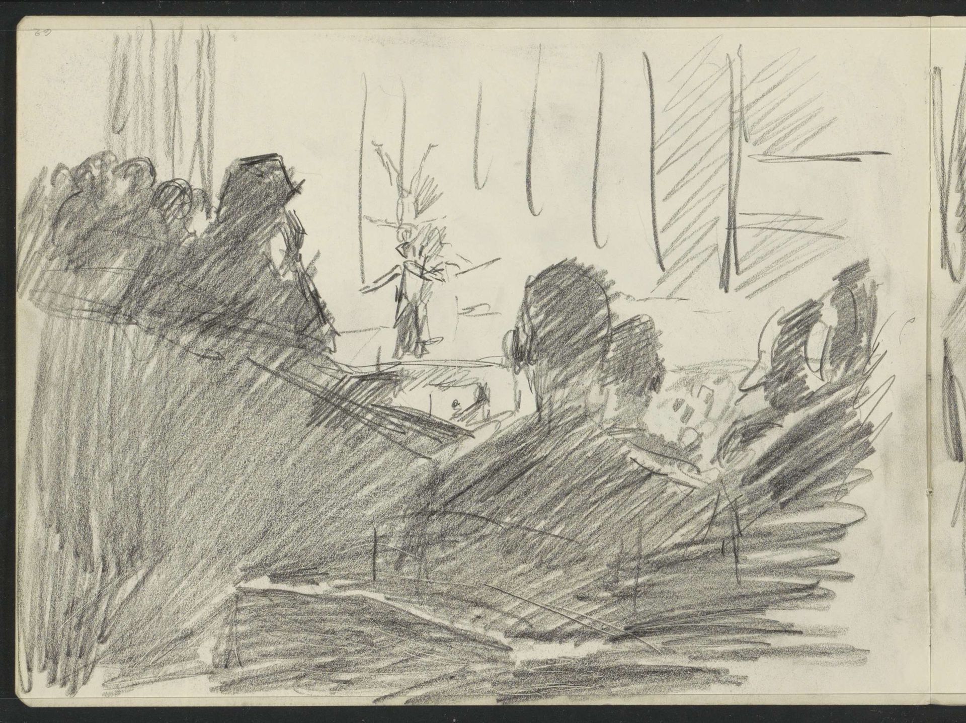 Toeschouwers bij een theatervoorstelling by Isaac Israels