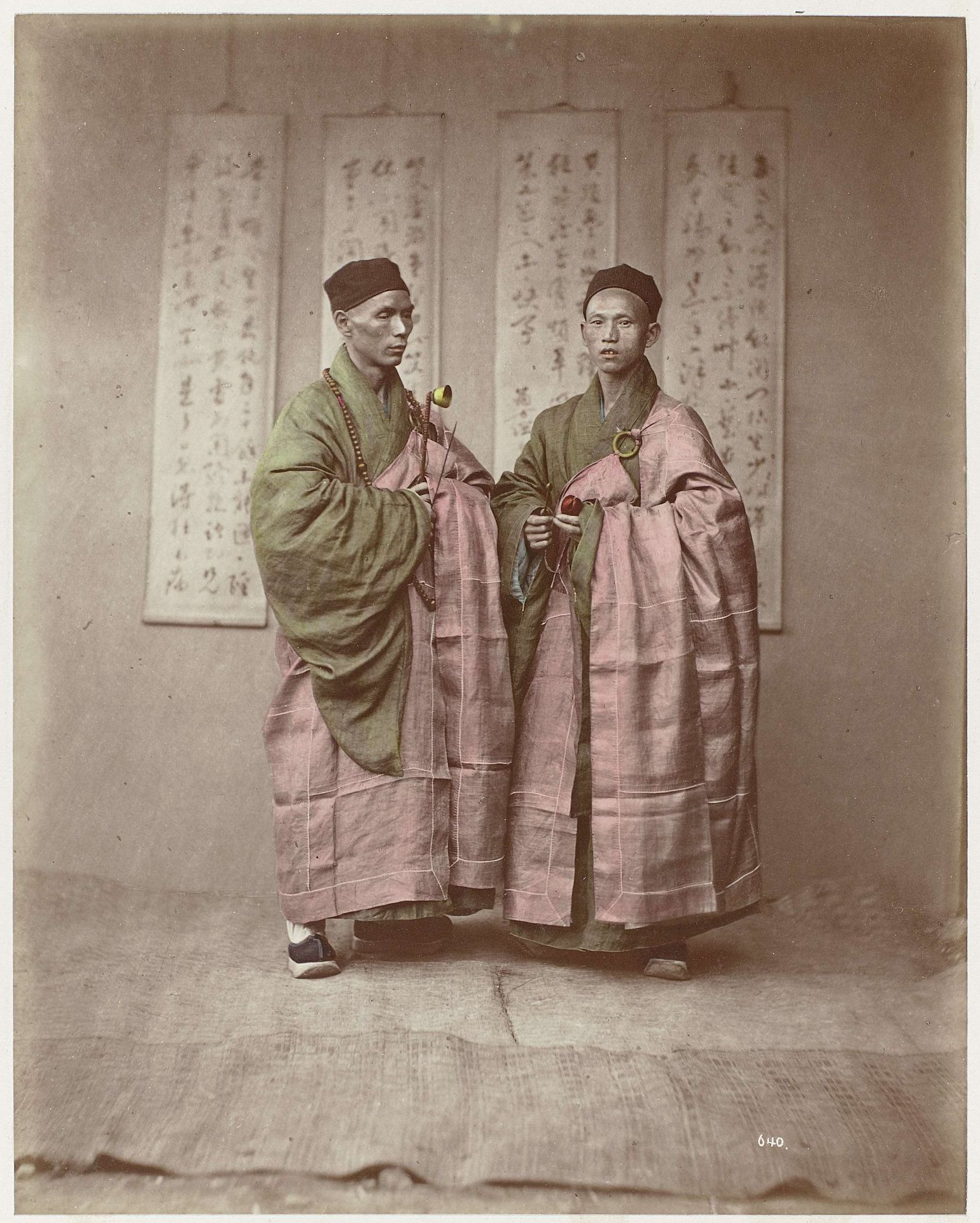 Portrait of Two Chinese Buddhist Monks by Raimund von Stillfried