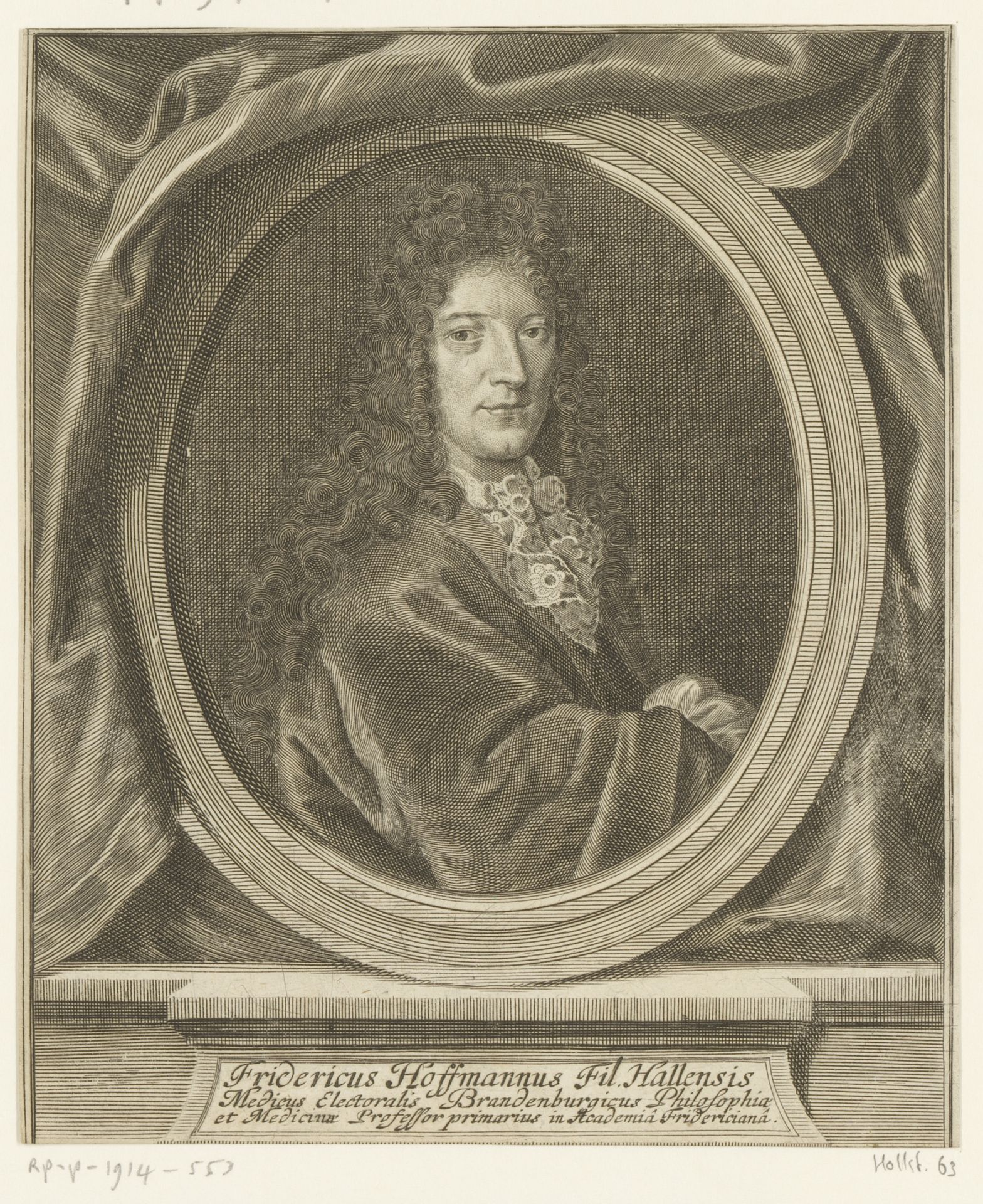 Portret van Friedrich Hoffmann by Elias Nessenthaler