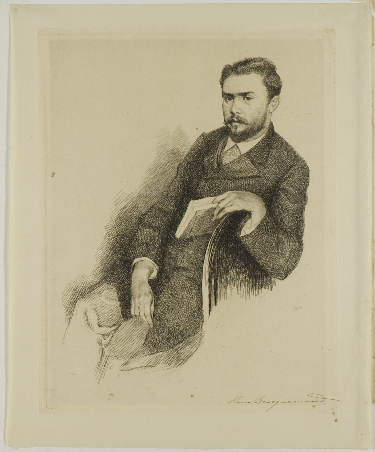 Portrait of the Critic Gustave Geffroy by Marie Bracquemond