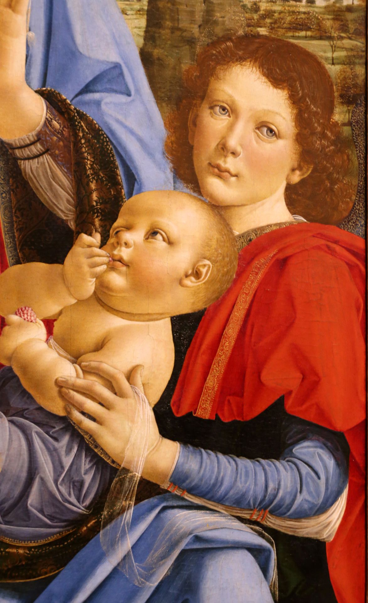 Virgin and Child with Two Angels (detail) by Andrea del Verrocchio