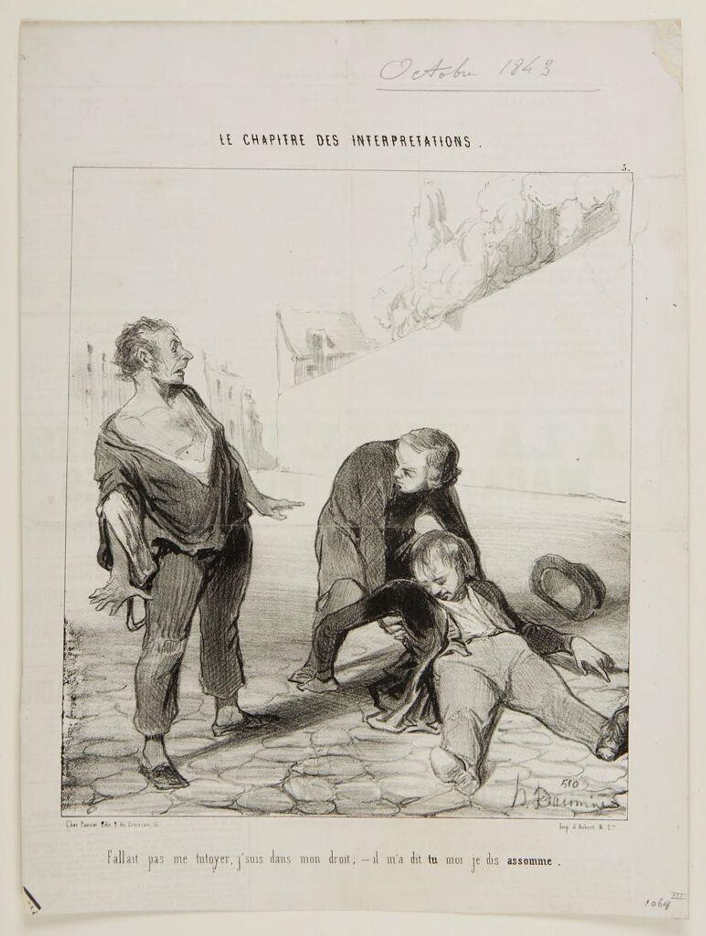 "You shouldn't have gotten so familiar, I'm within my rights!..." by Honoré Daumier