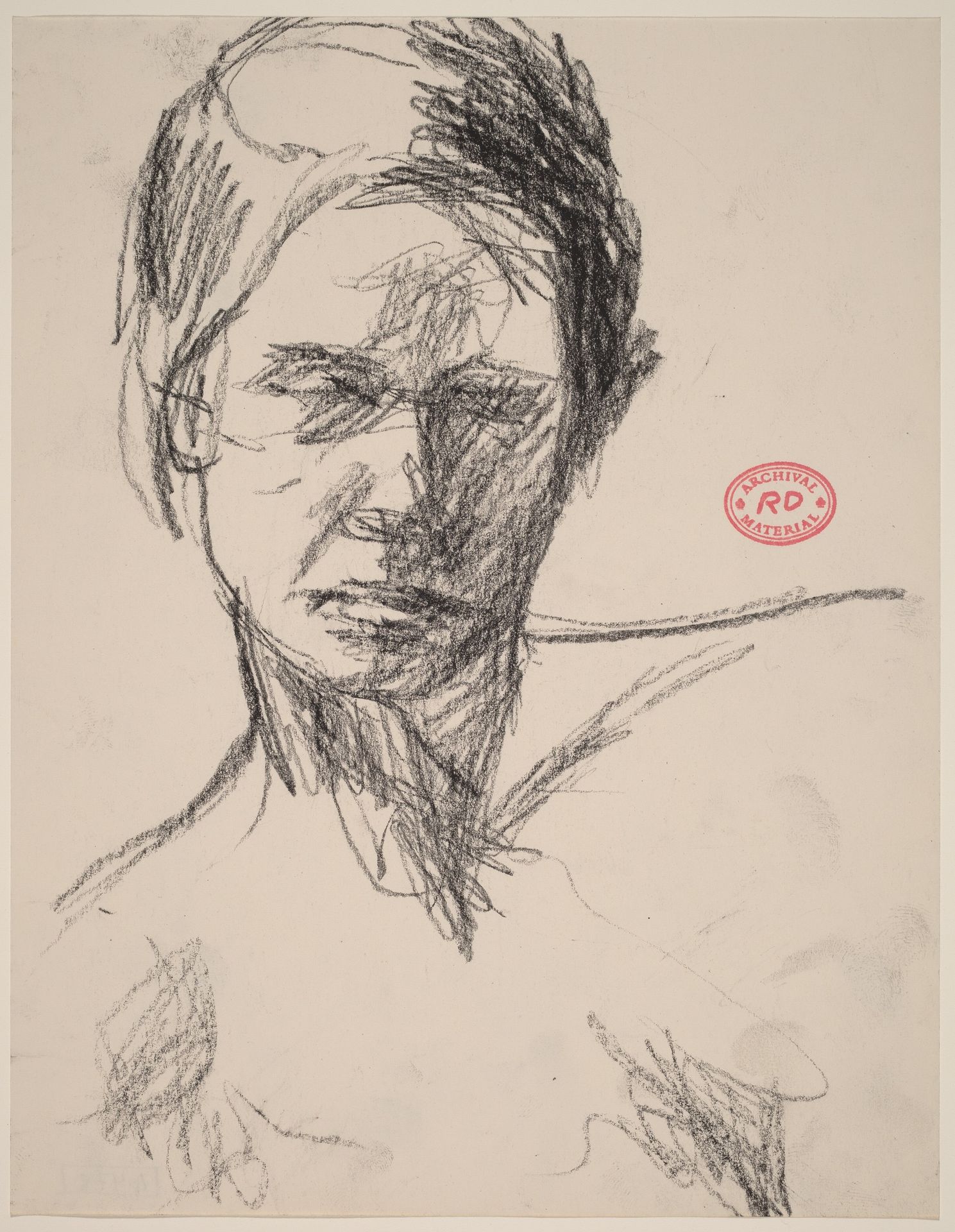 Untitled [head of a woman with shoulders sloping] by Richard Diebenkorn