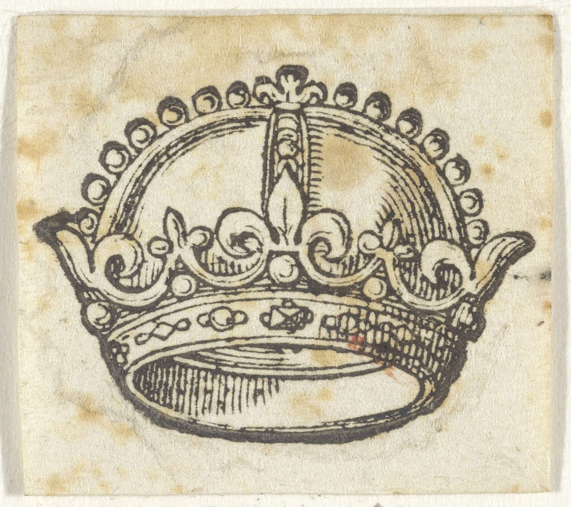 Vignet met een kroon by Anonymous