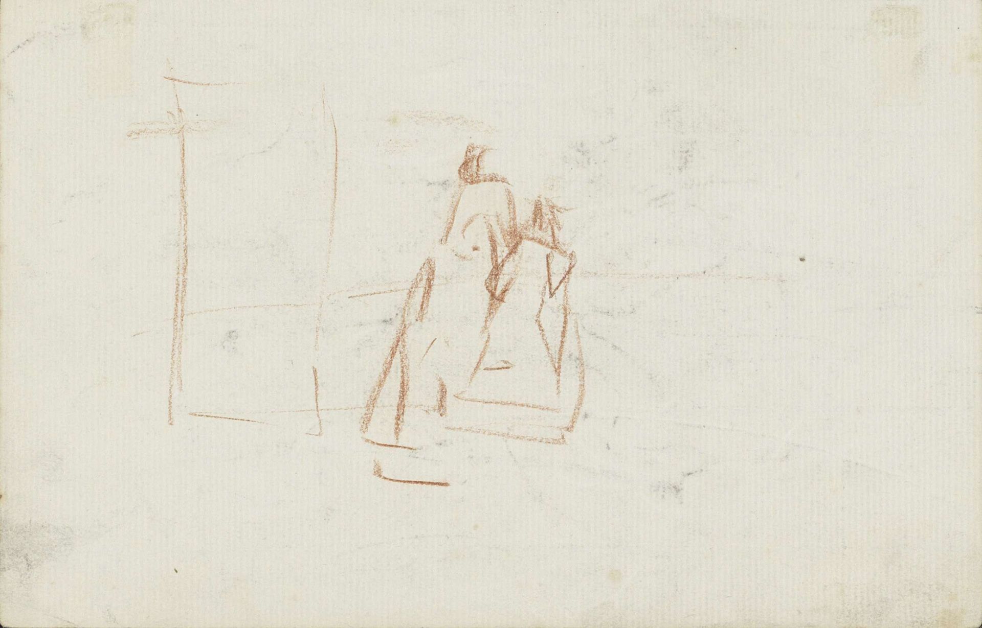Twee staande figuren, mogelijk vrouwen by George Hendrik Breitner