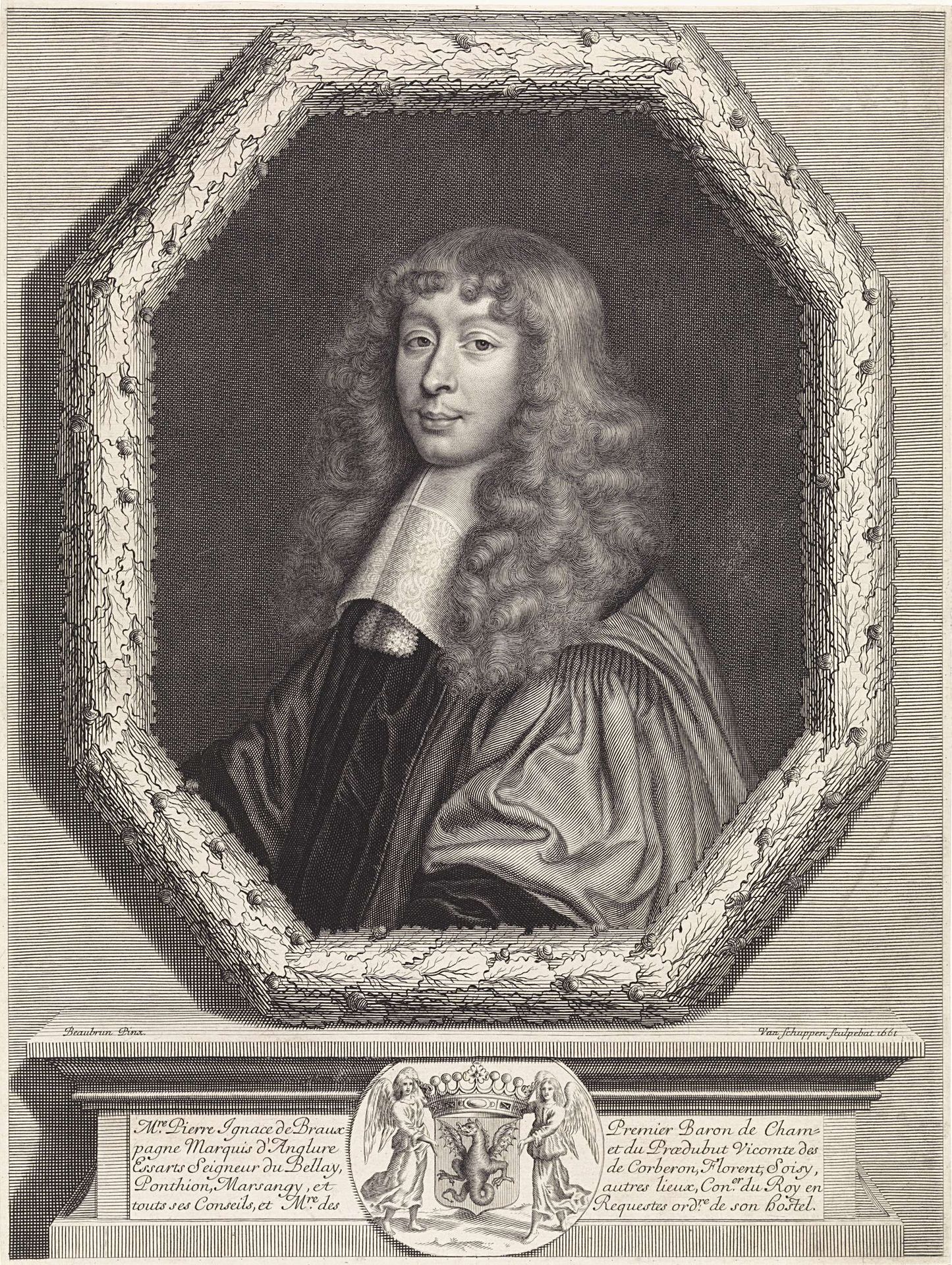 Portret van Pierre Ignace de Braux by Pieter van Schuppen