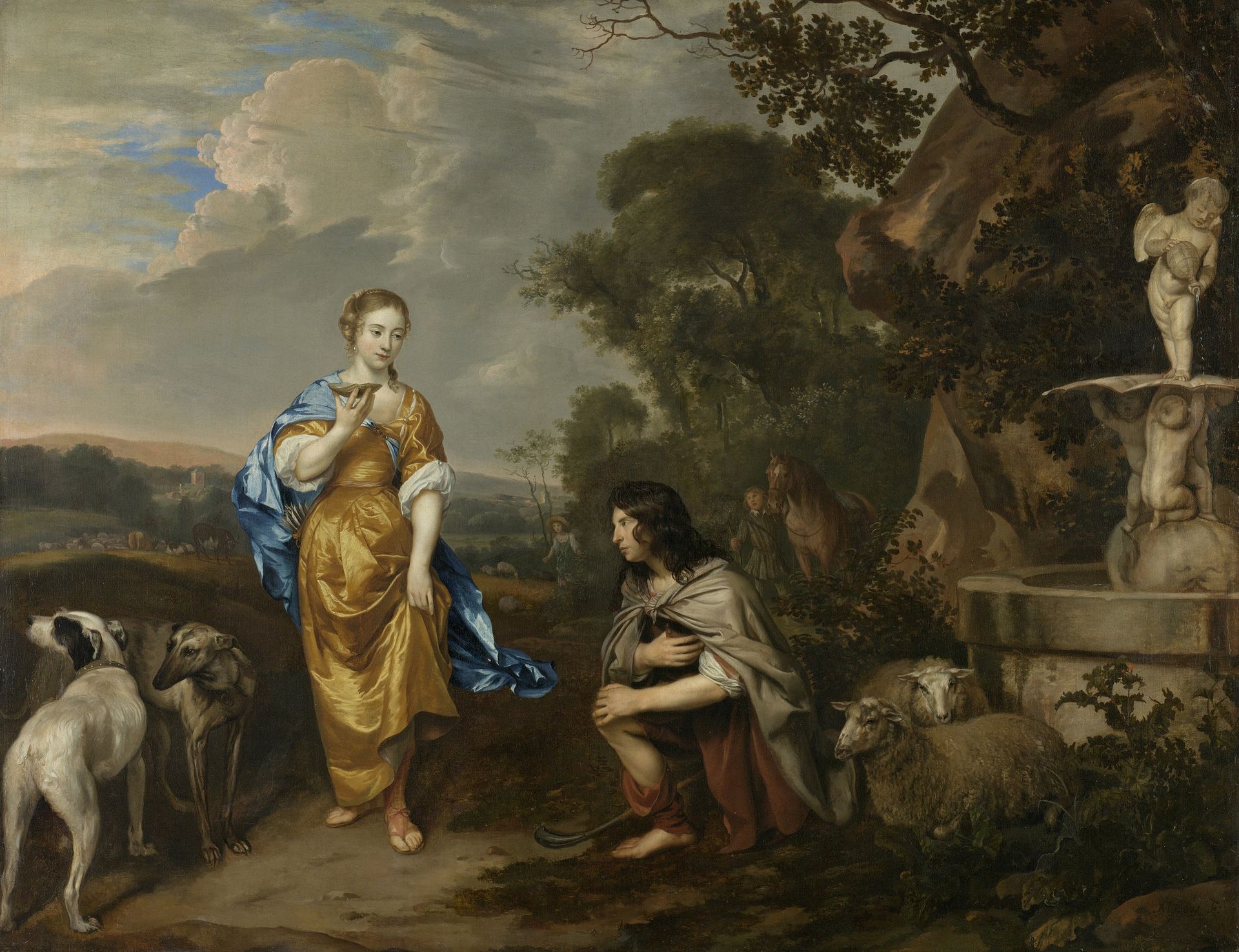Double portrait of a young couple as Granida and Daiphilo by Jan Mijtens