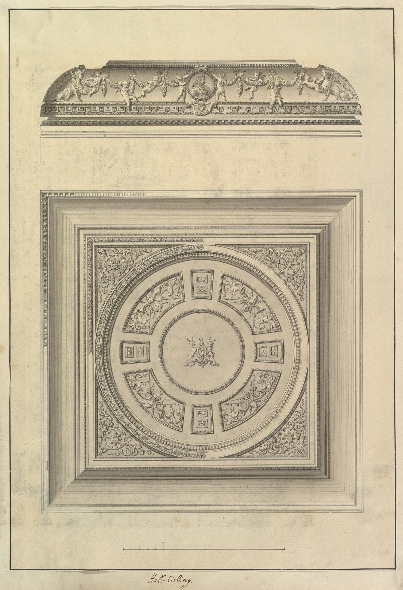 Hall Ceiling, Houghton Hall, Norfolk by Isaac Ware