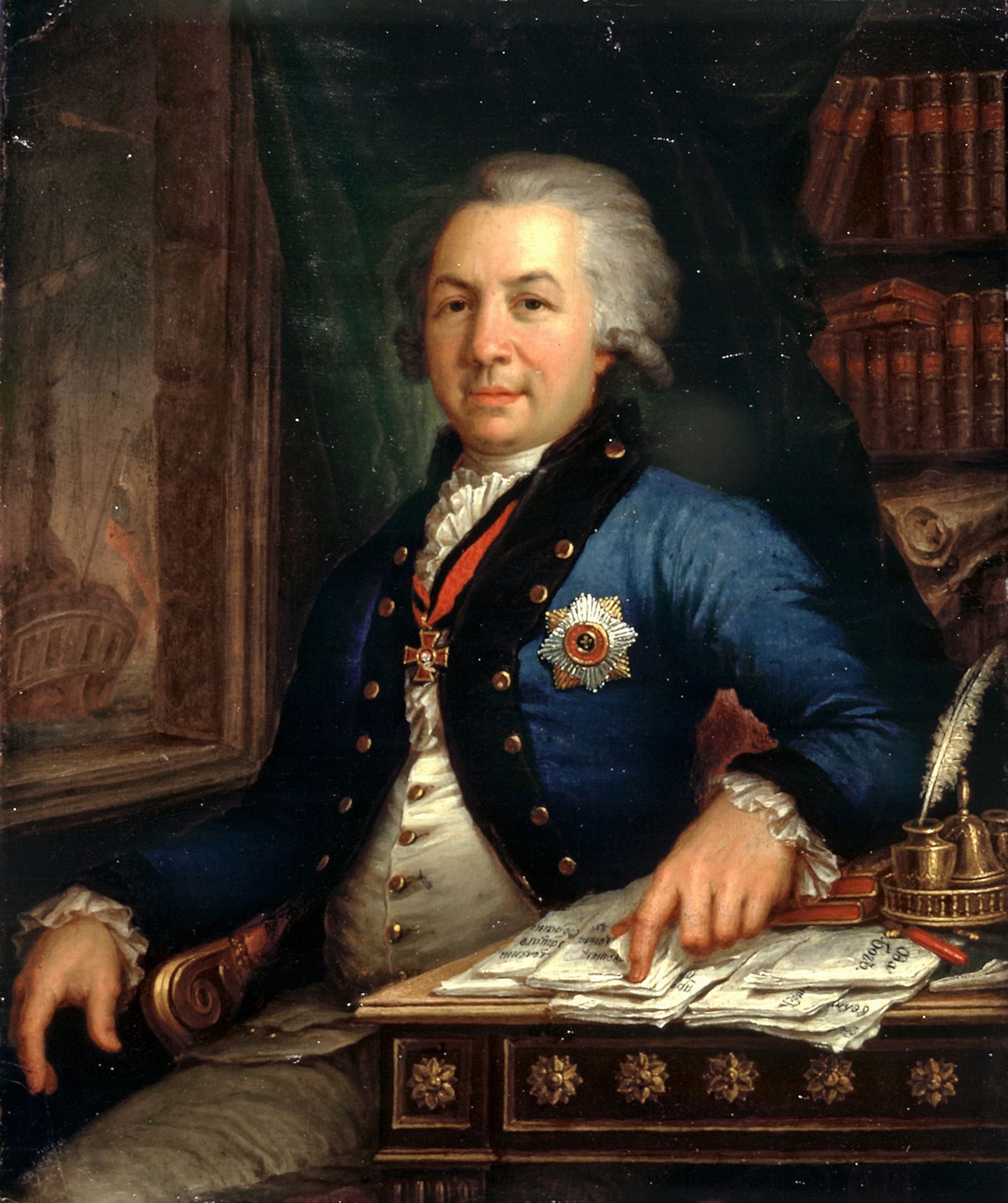 Portrait of the Russian poet Gavril Derzhavin by Vladimir Borovikovsky