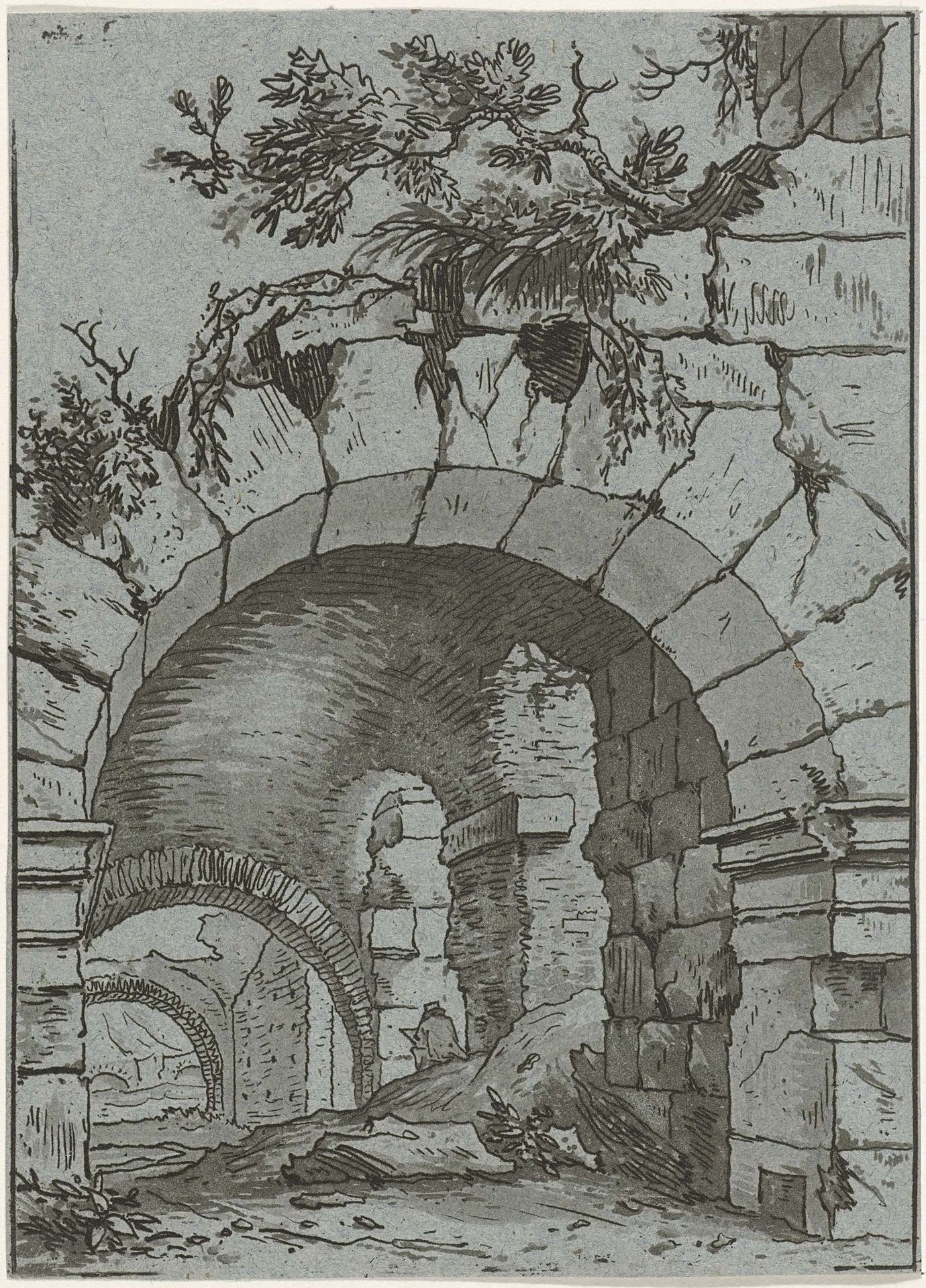 Tekenaar in het Colosseum by Hermanus Fock