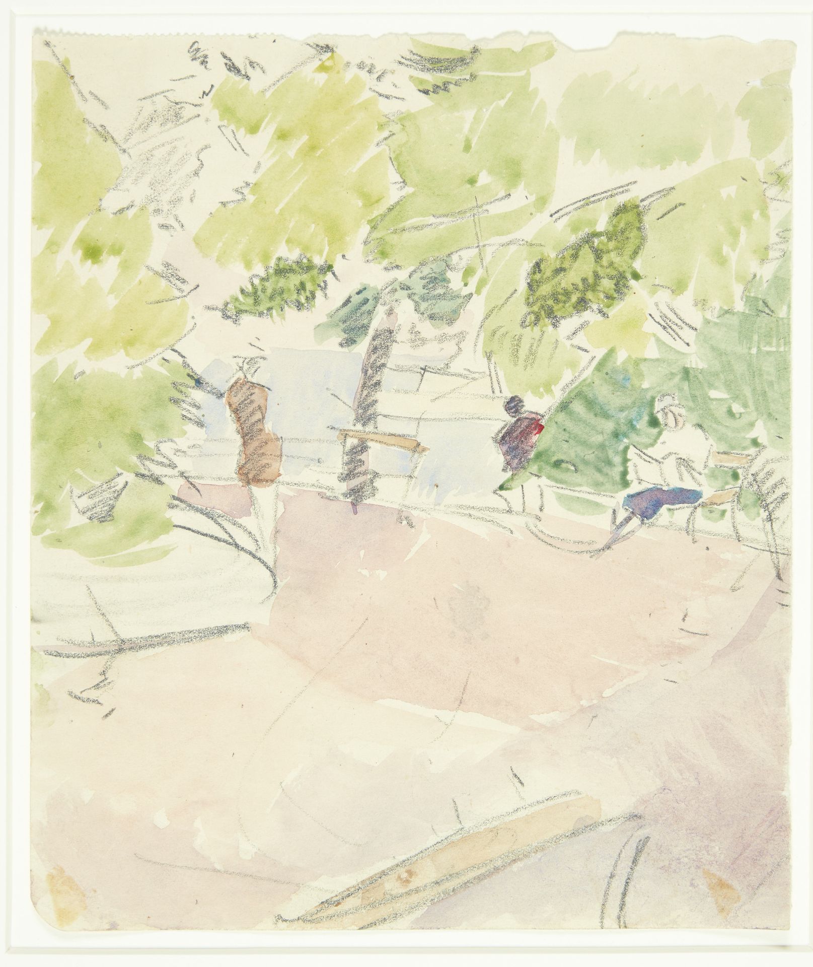 Farvestudie til Langeliniebilledet by Edvard Weie