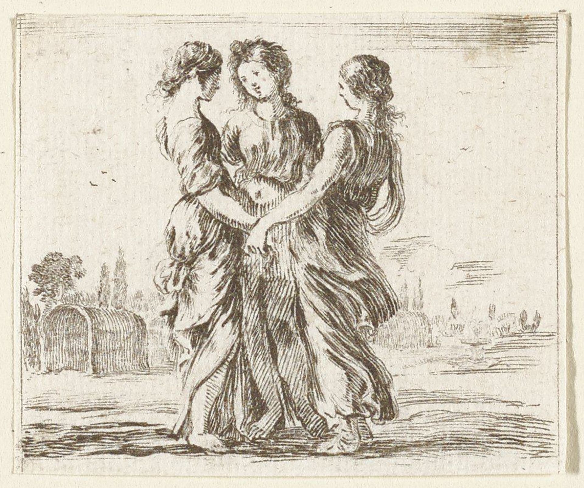 Les Trois Graces by Stefano della Bella