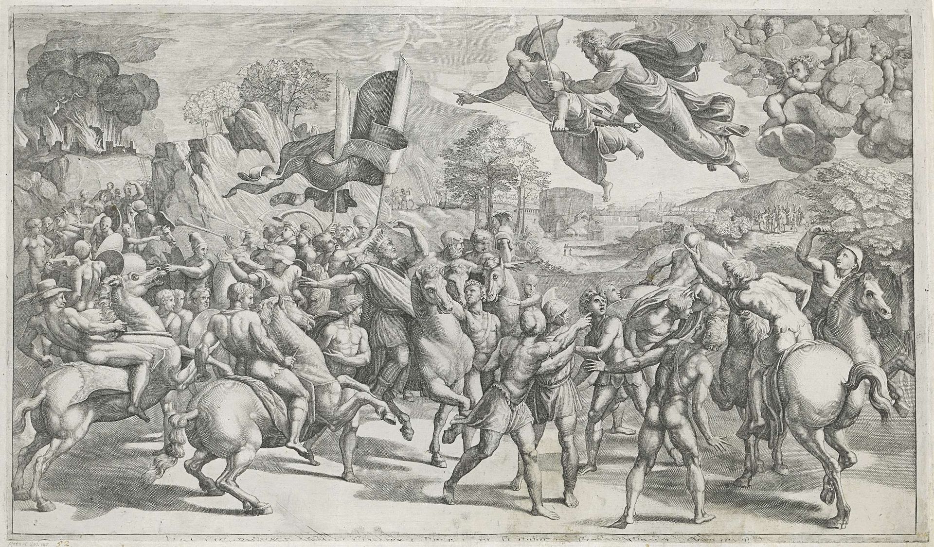 Atilla voor de stad Rome by Anonymous