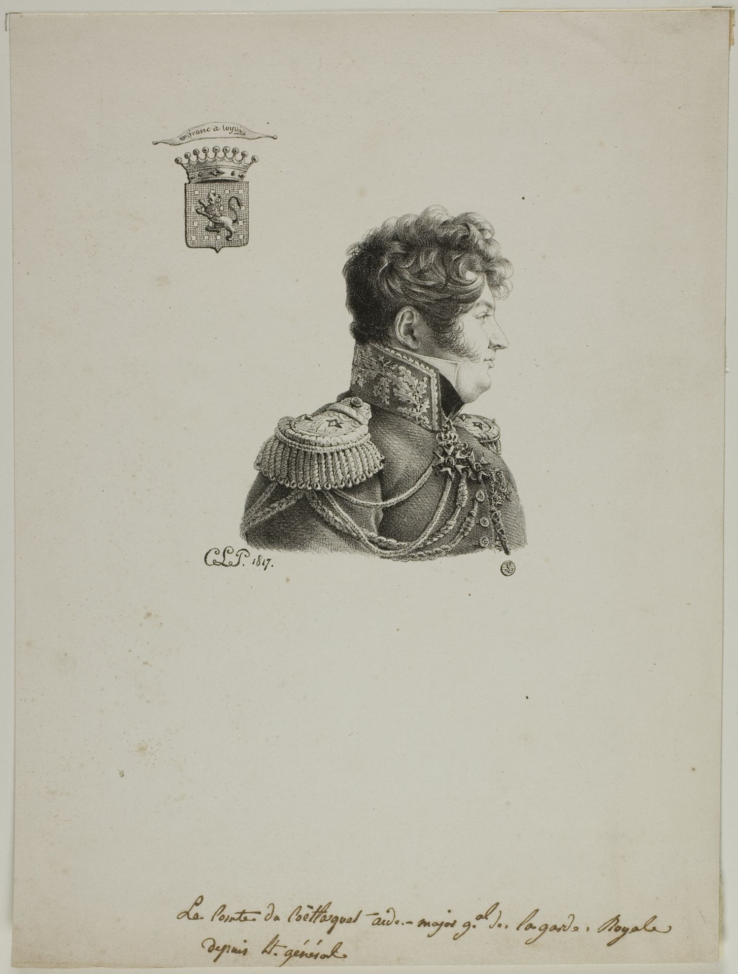 Portrait of Général Comte de Coetlosquet by Charles Edward Crespy Le Prince