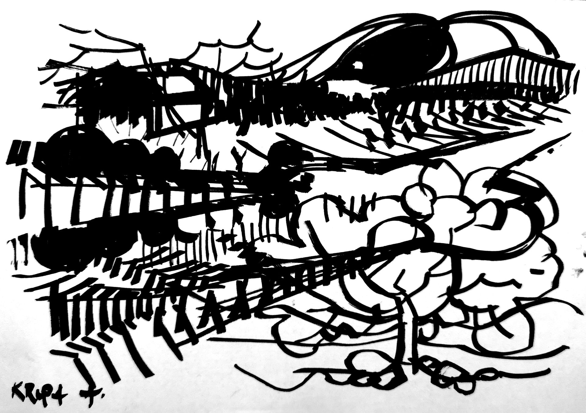 The landscape of my mind by Alfred Freddy Krupa