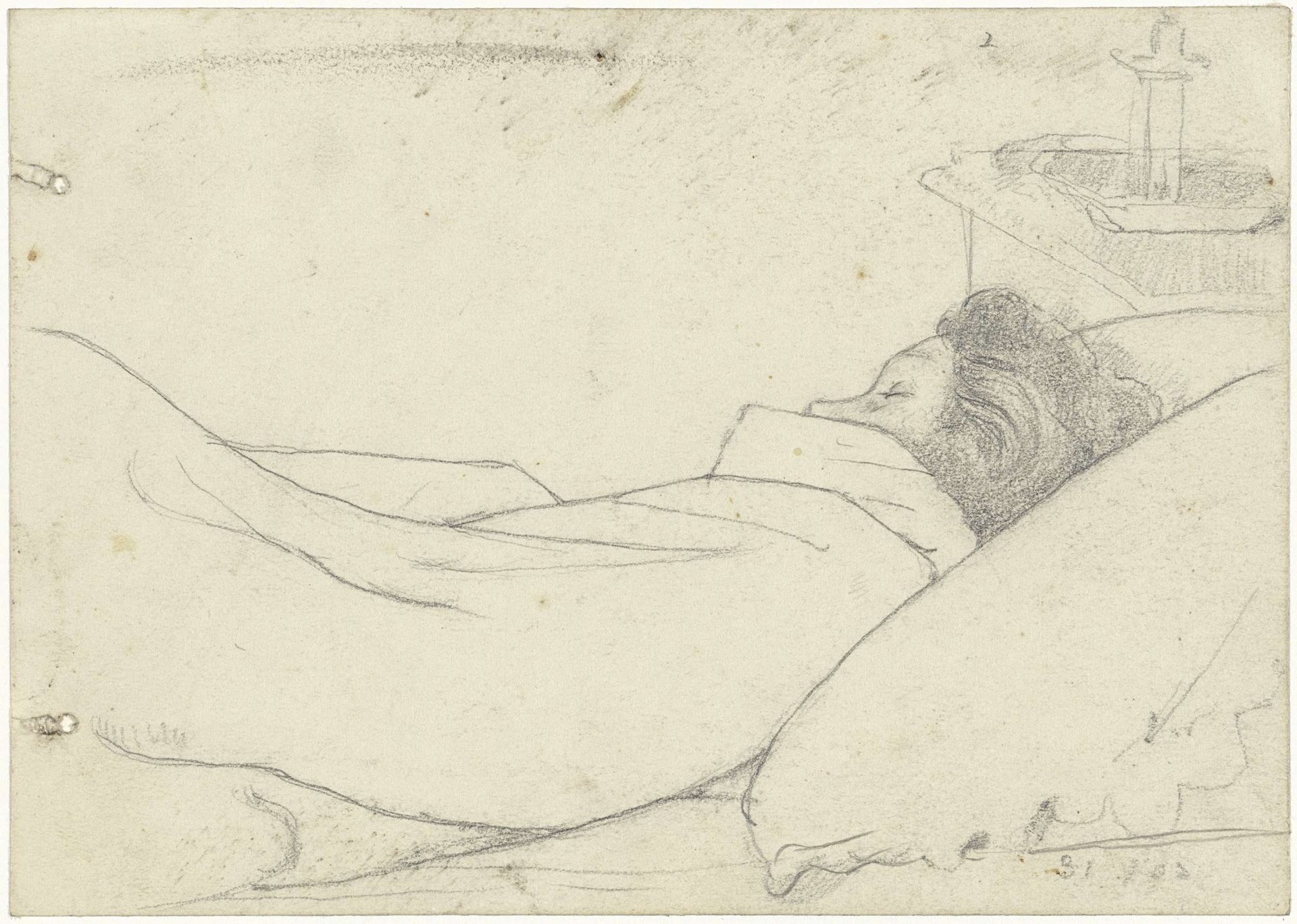 Vrouw van Richard Roland Holst in bed by Richard Nicolaüs Roland Holst