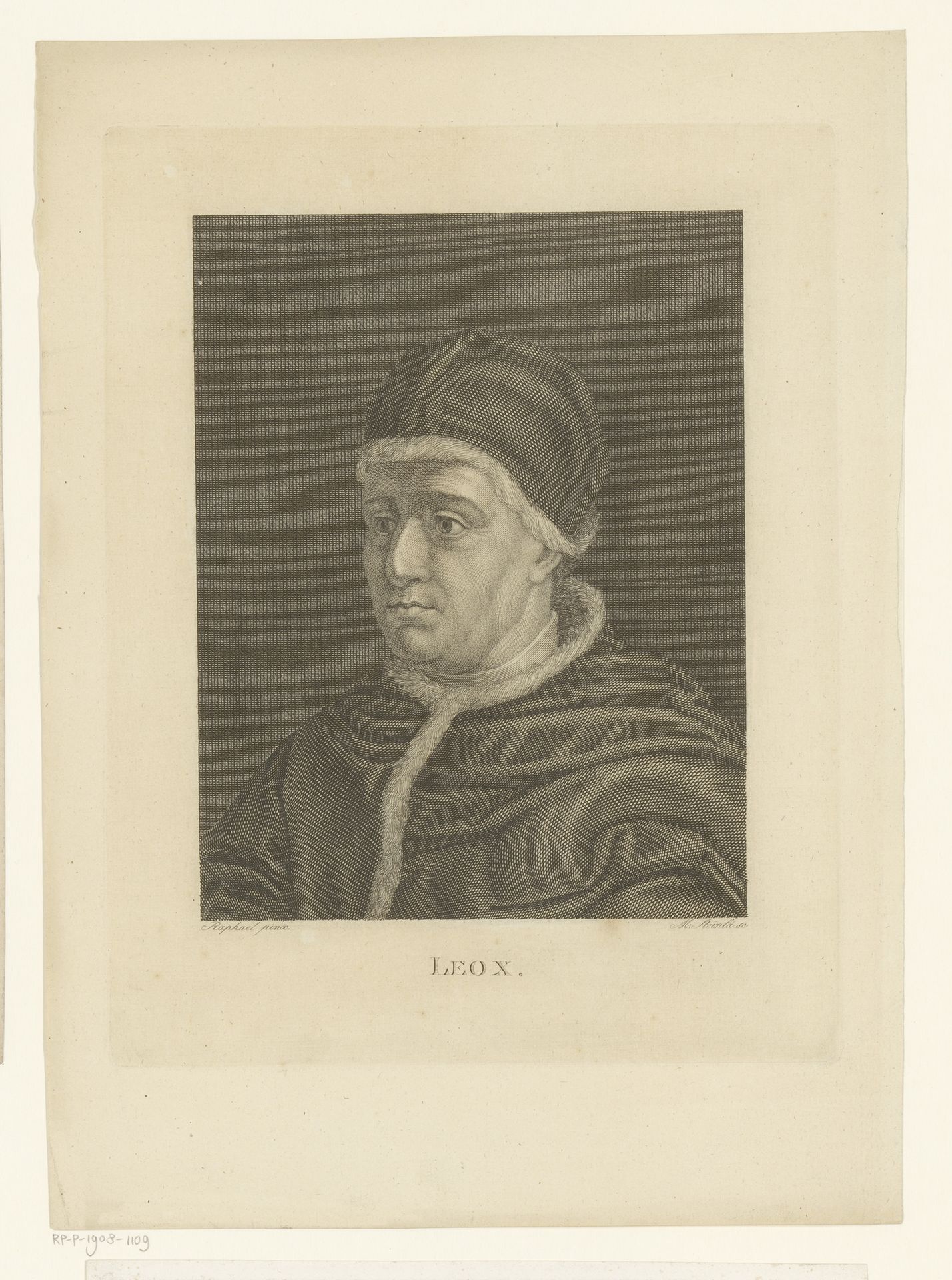 Portret van paus Leo X by Moritz Steinla