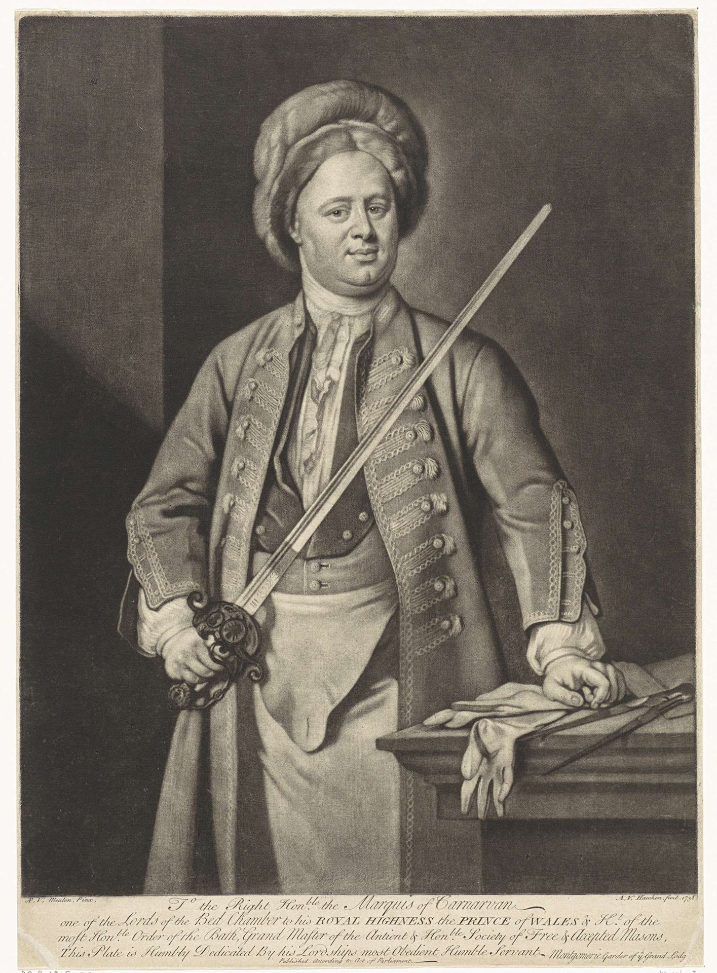 Portret van een man, mogelijk James Brydges by Alexander van Haecken