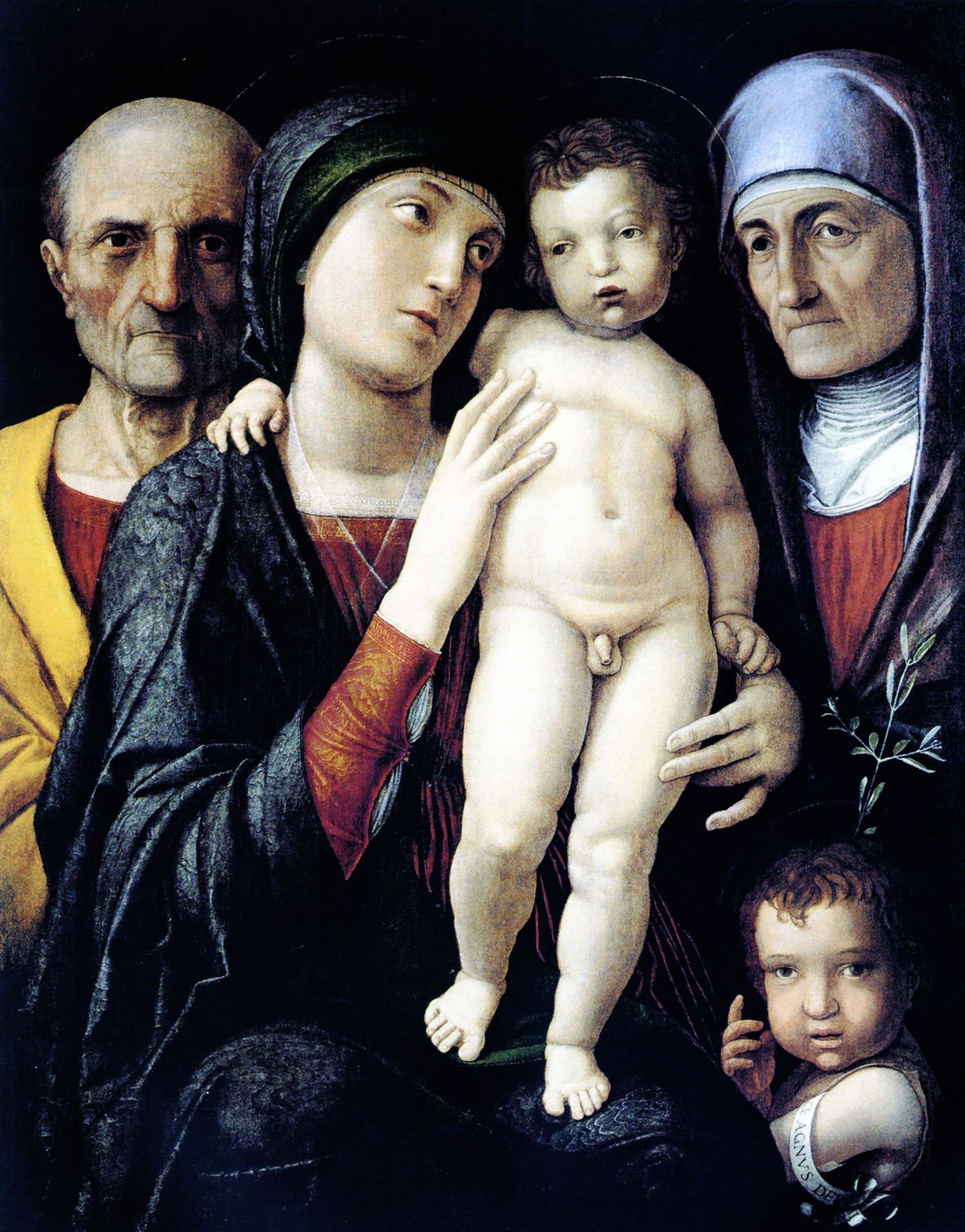 Virgin and Child with St. John the Baptist, St. Zachary and St. Elizabeth by Andrea Mantegna
