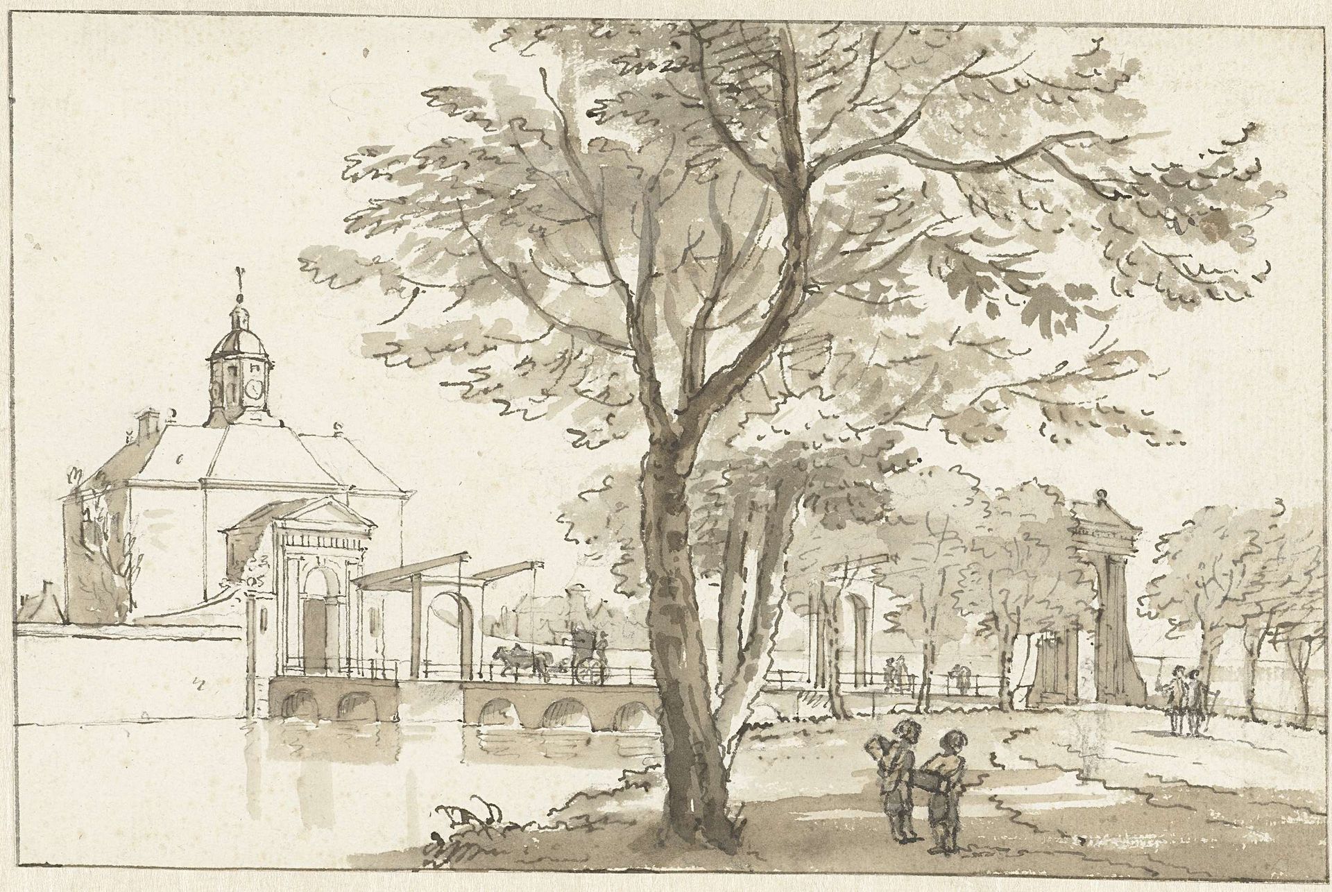 De Weesperpoort, Amsterdam by Reinier Vinkeles