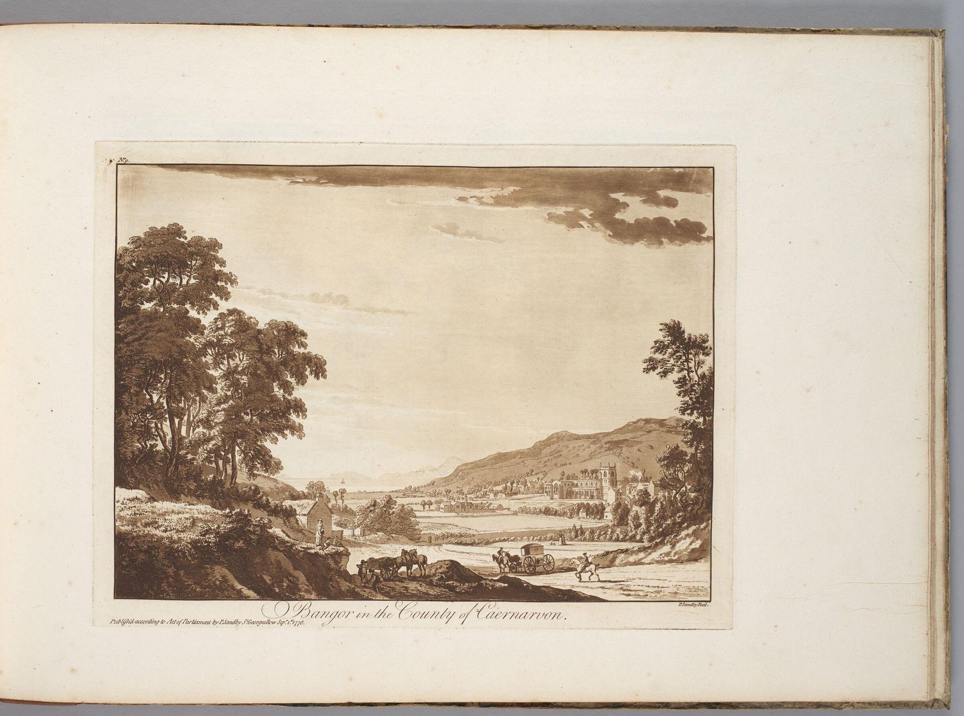 Bangor in the County of Caernarvon by Paul Sandby