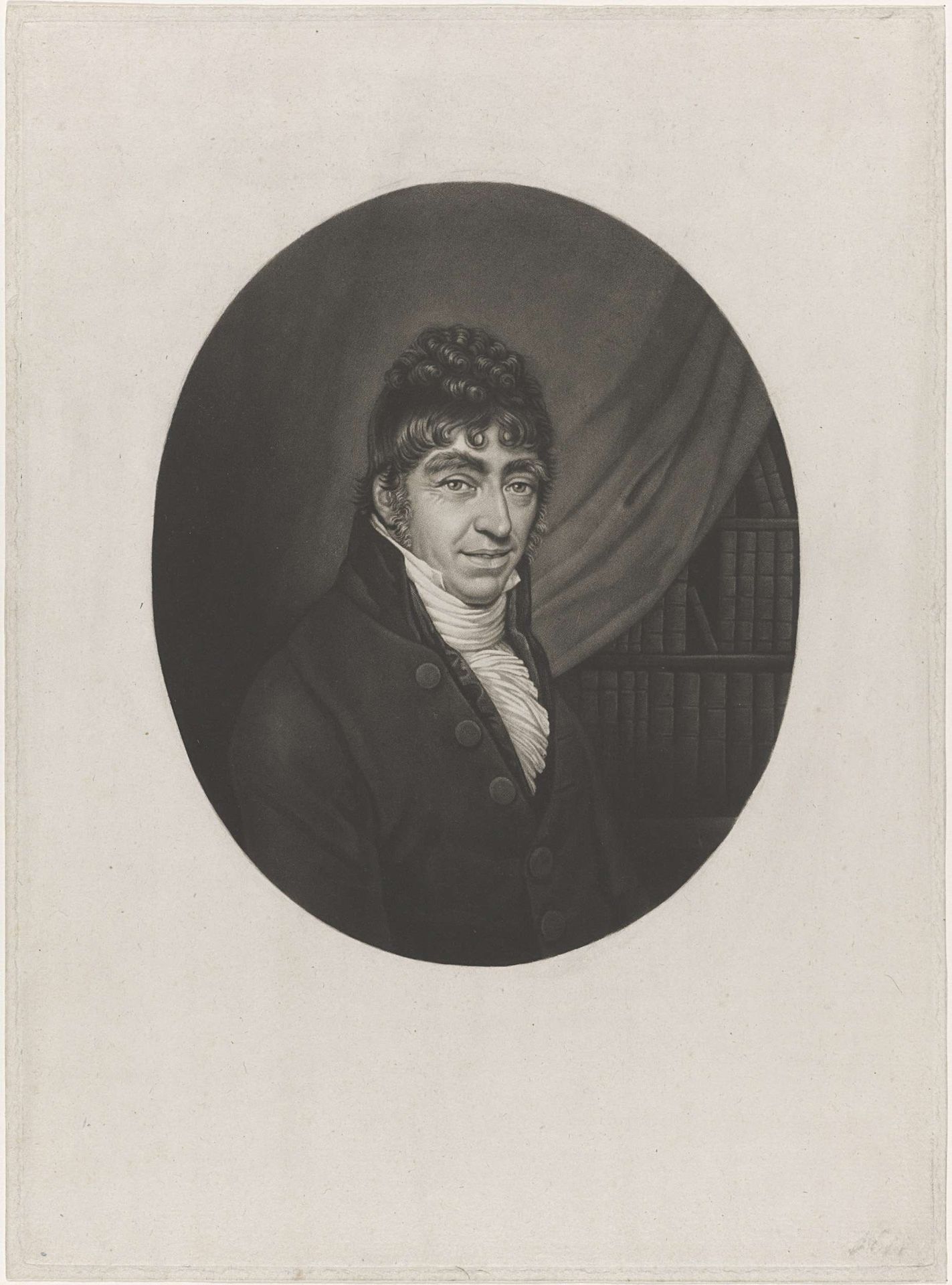 Portret van Willem Bilderdijk by Willem Grebner