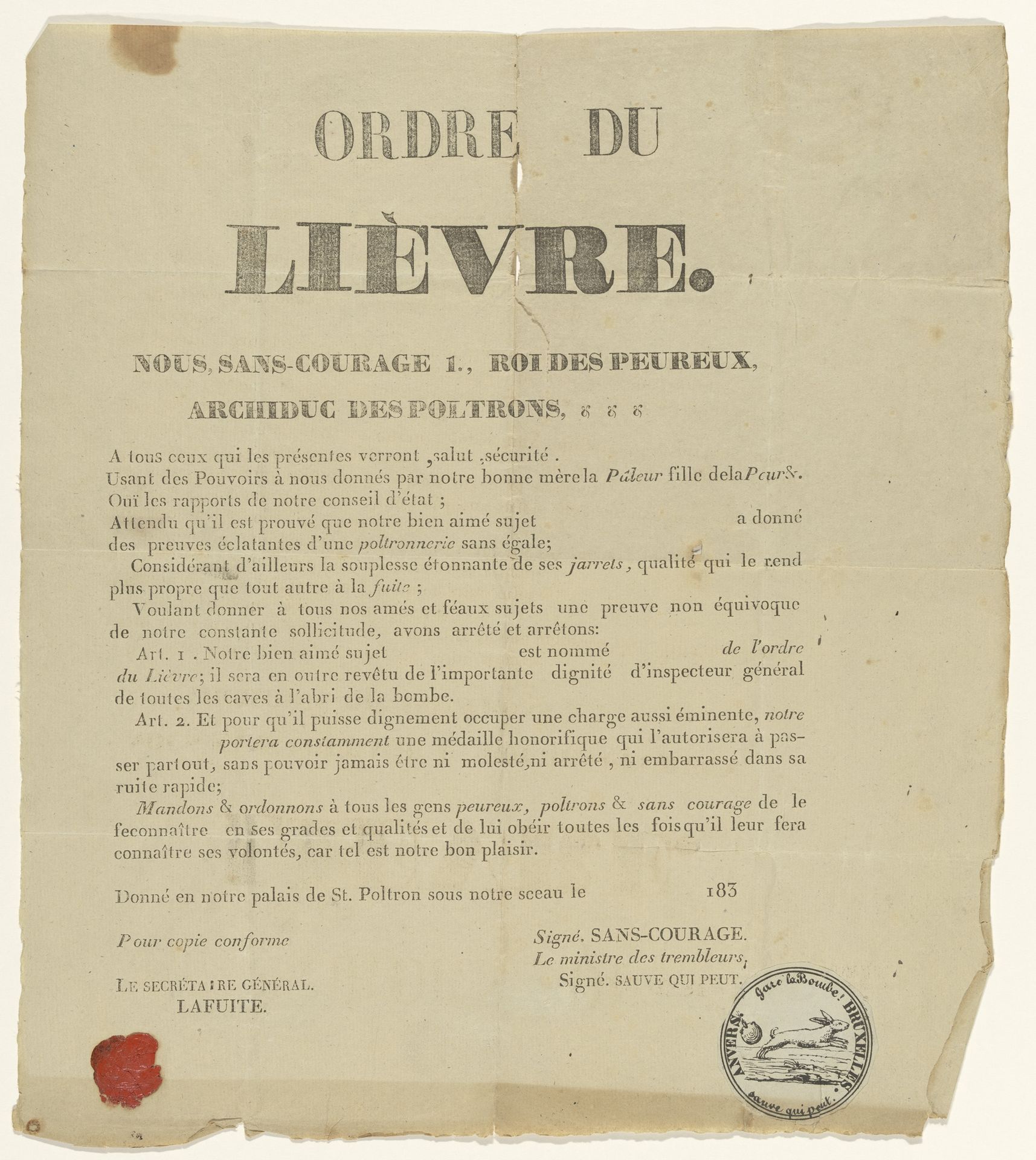 Ordre du Lièvre by Sans-Courage