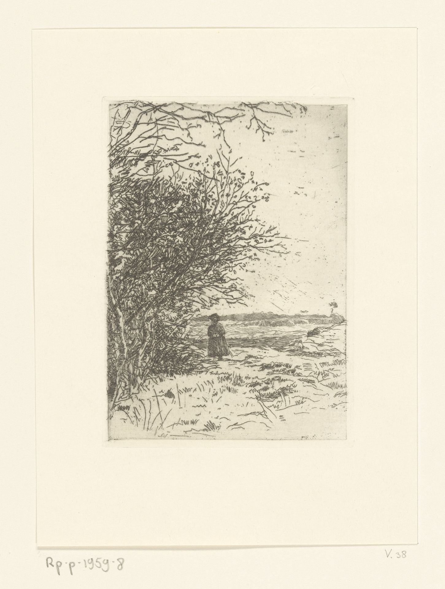 Vrouw in een landschap by Jan Veth