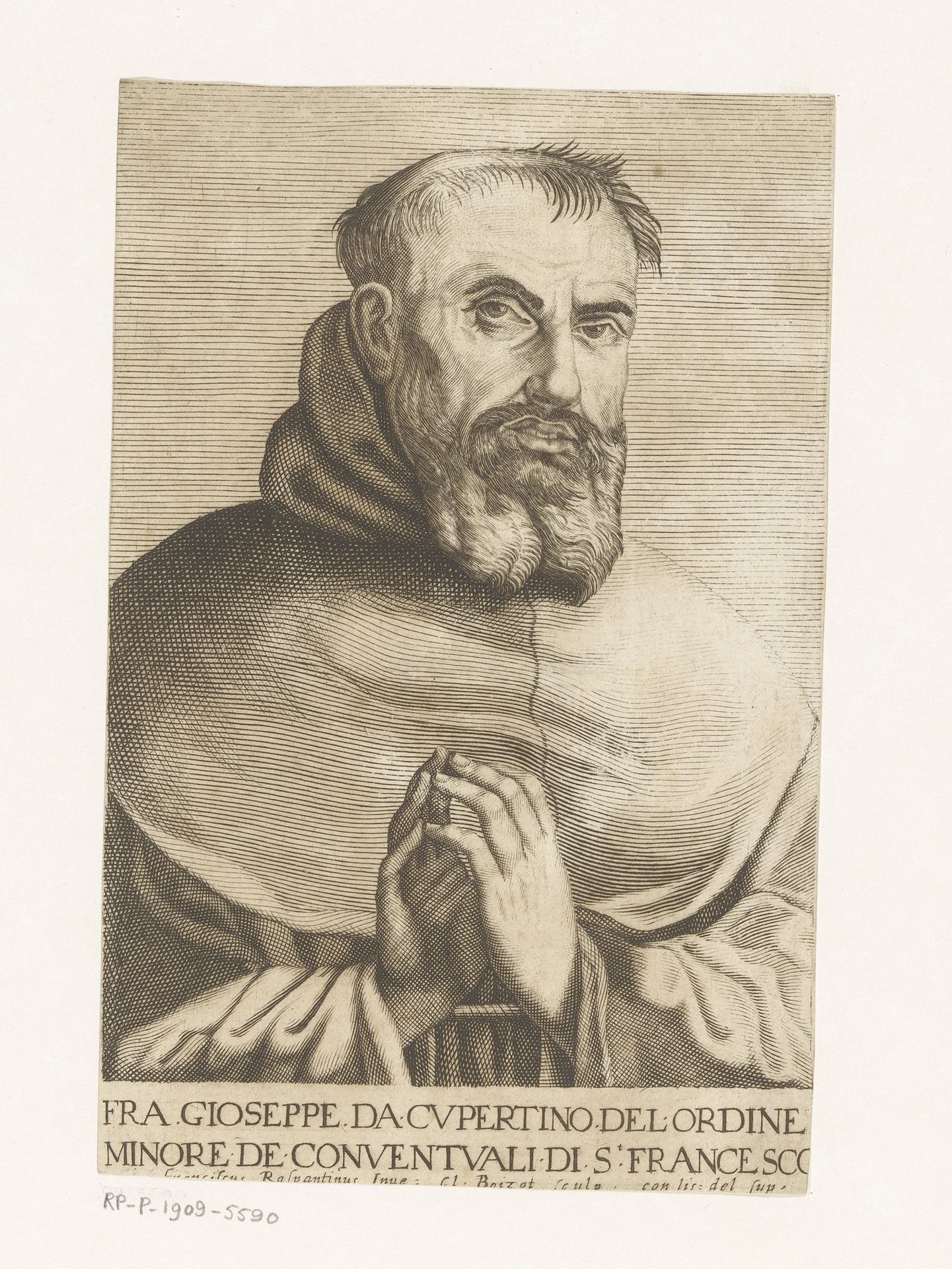 Portret van Jozef van Cupertino by Claude Boizot