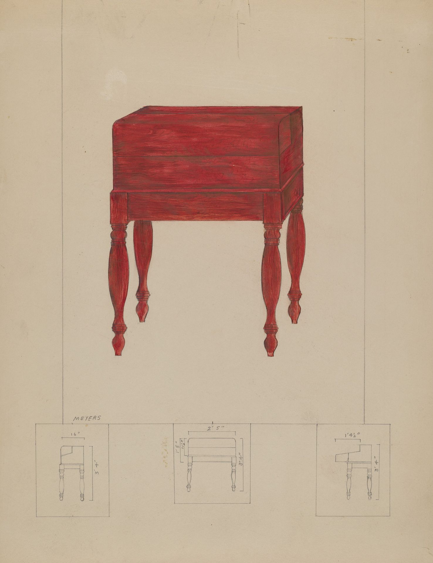 Writing Desk and Table by Henry Meyers