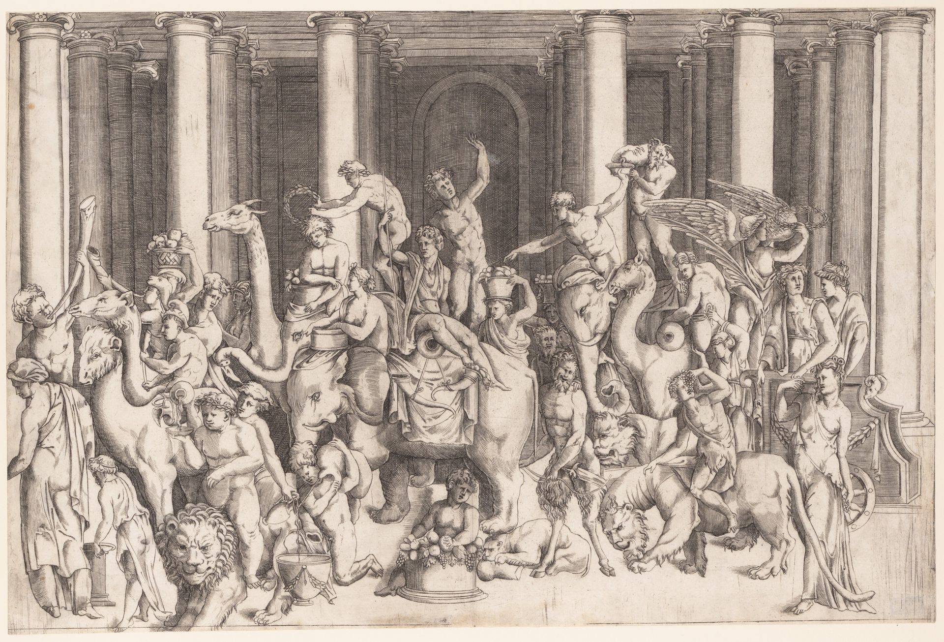 The Indian Triumph of Bacchus by Enea Vico