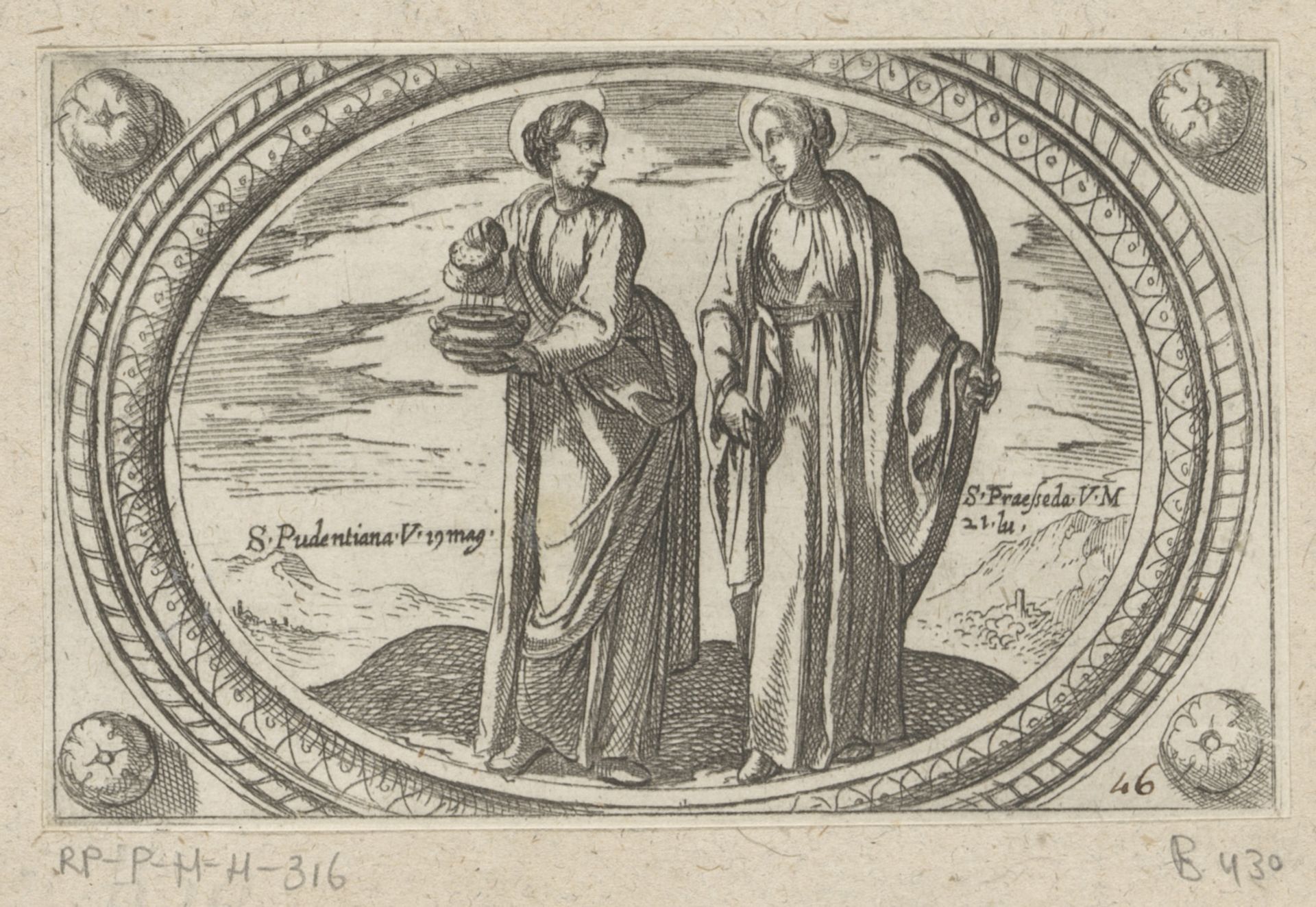 H. Pudentiana en H. Praxedes by Antonio Tempesta