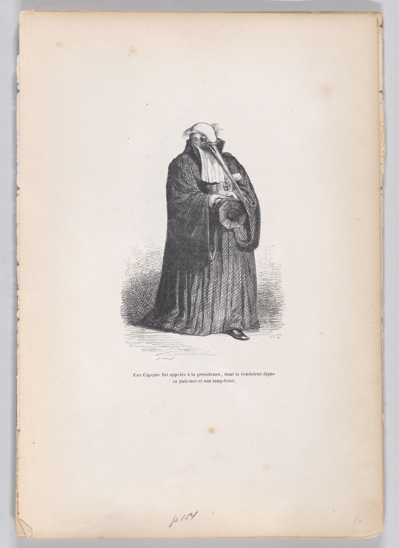 "A Stork was called to the presidency..." from Scenes from the Private and Public Life of Animals by J. J. Grandville