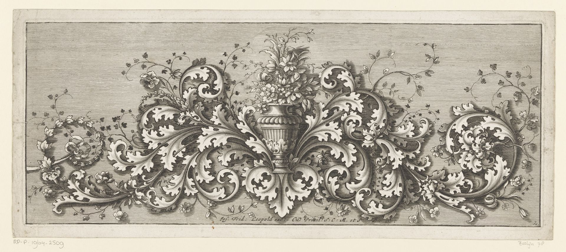 Acanthusranken met vaas by Anonymous