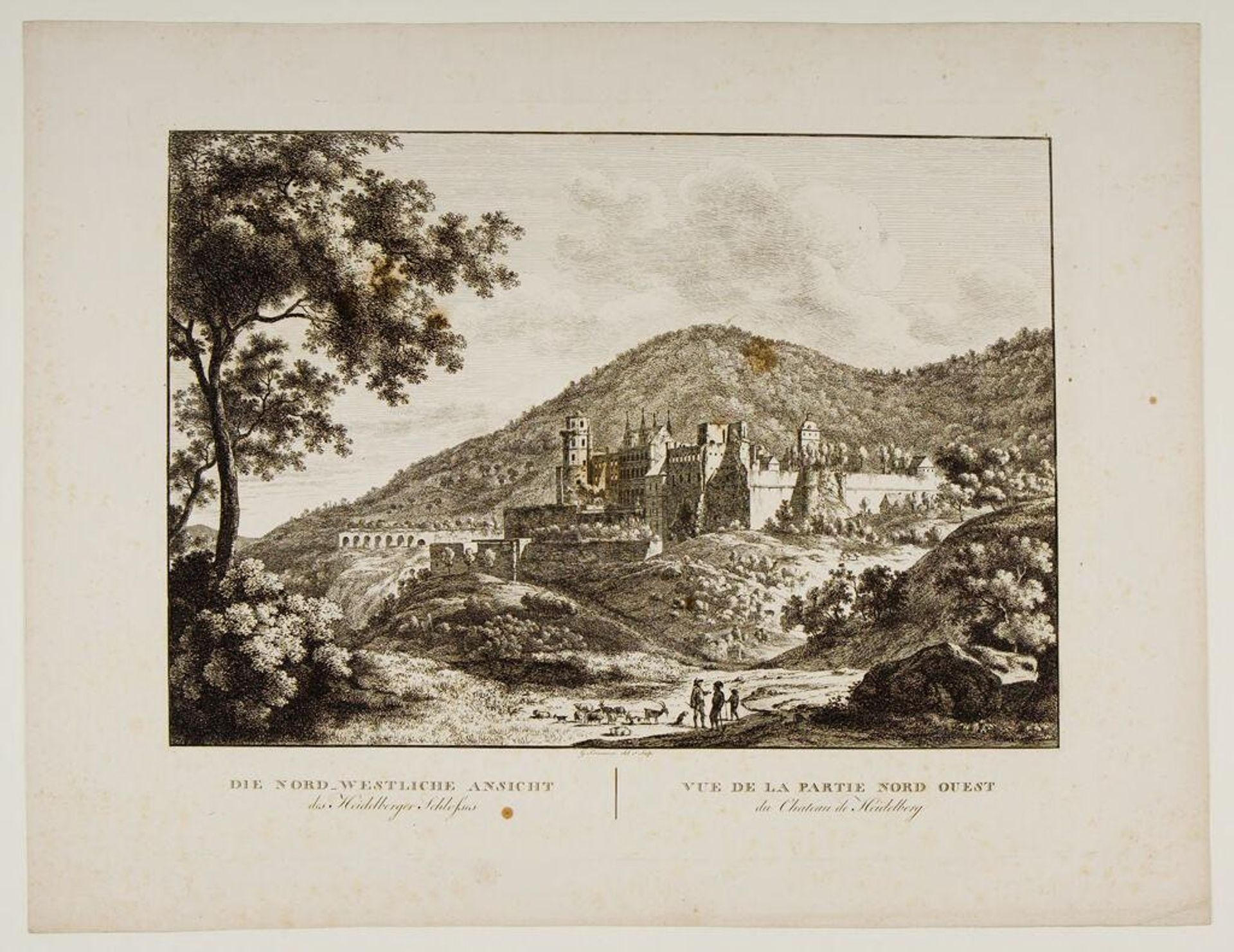 Northwest View of the Castle of Heidelberg by Johann George Primavesi