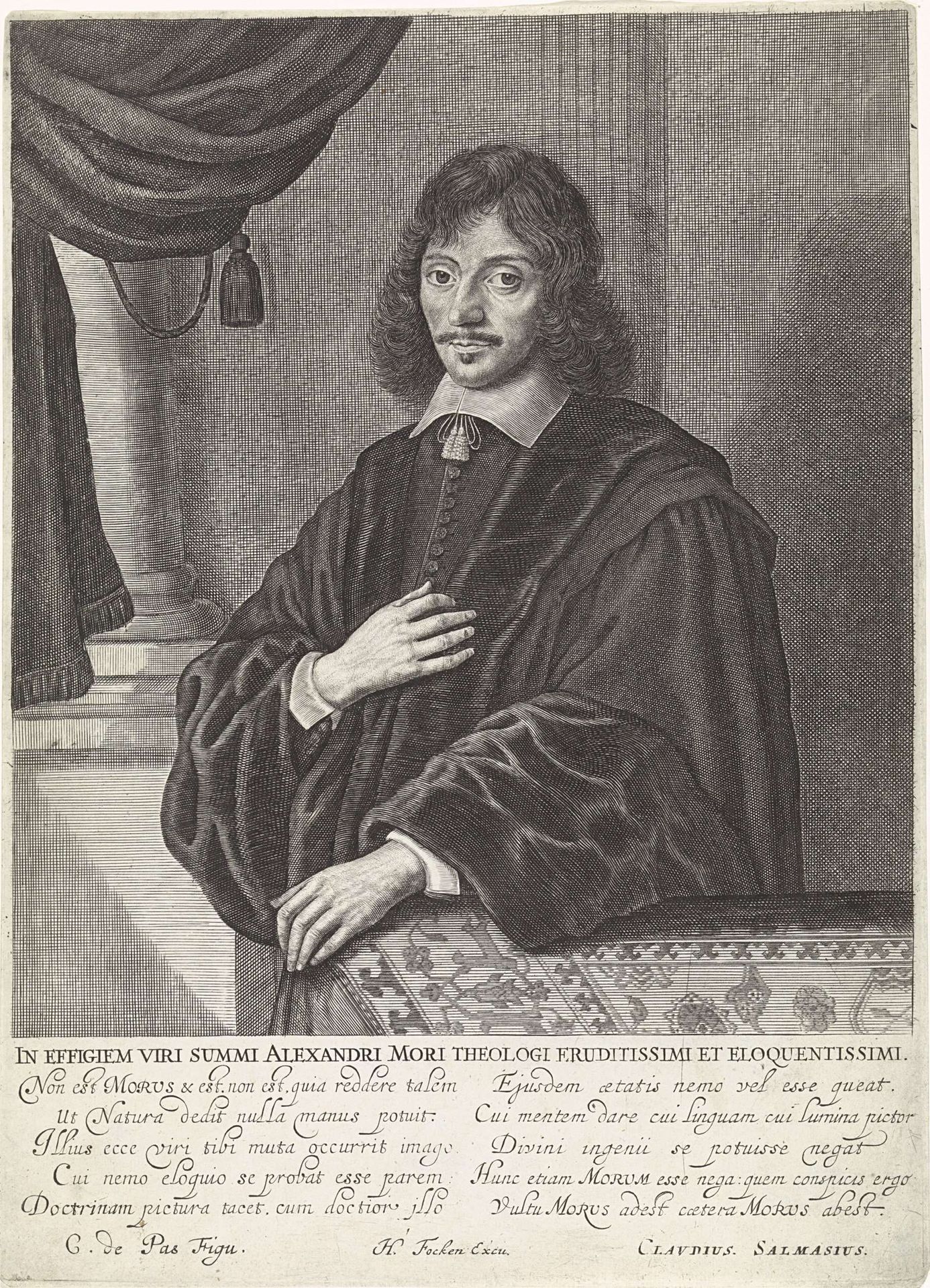 Portret van Alexander Morus by Crispijn van de (II) Passe