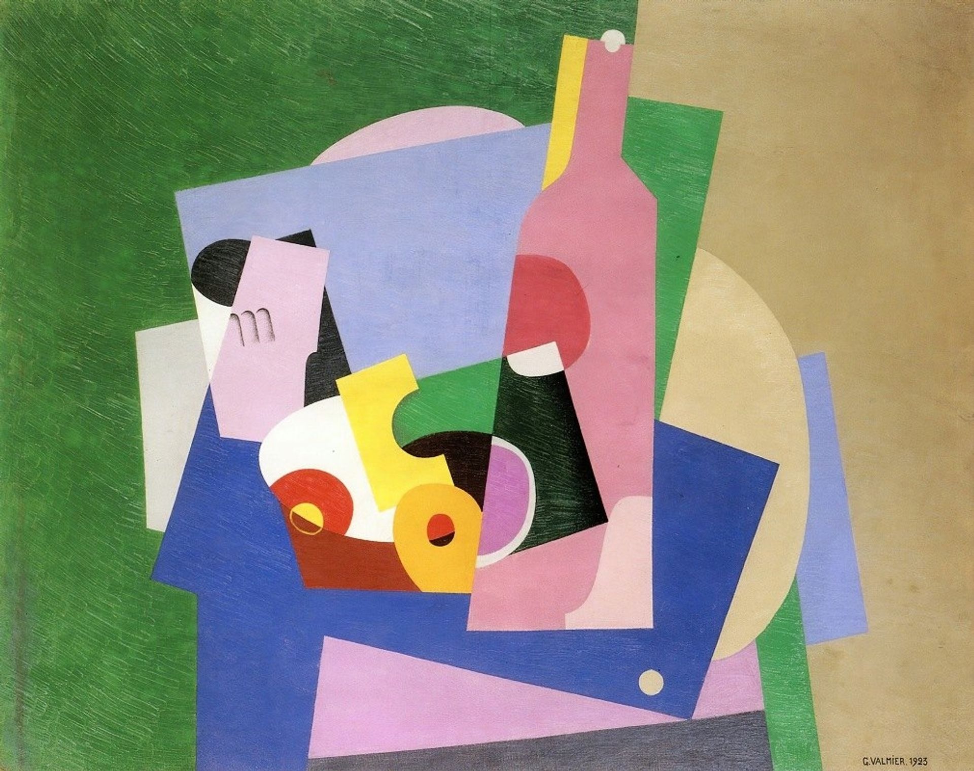 Still life with bottle by Georges Valmier