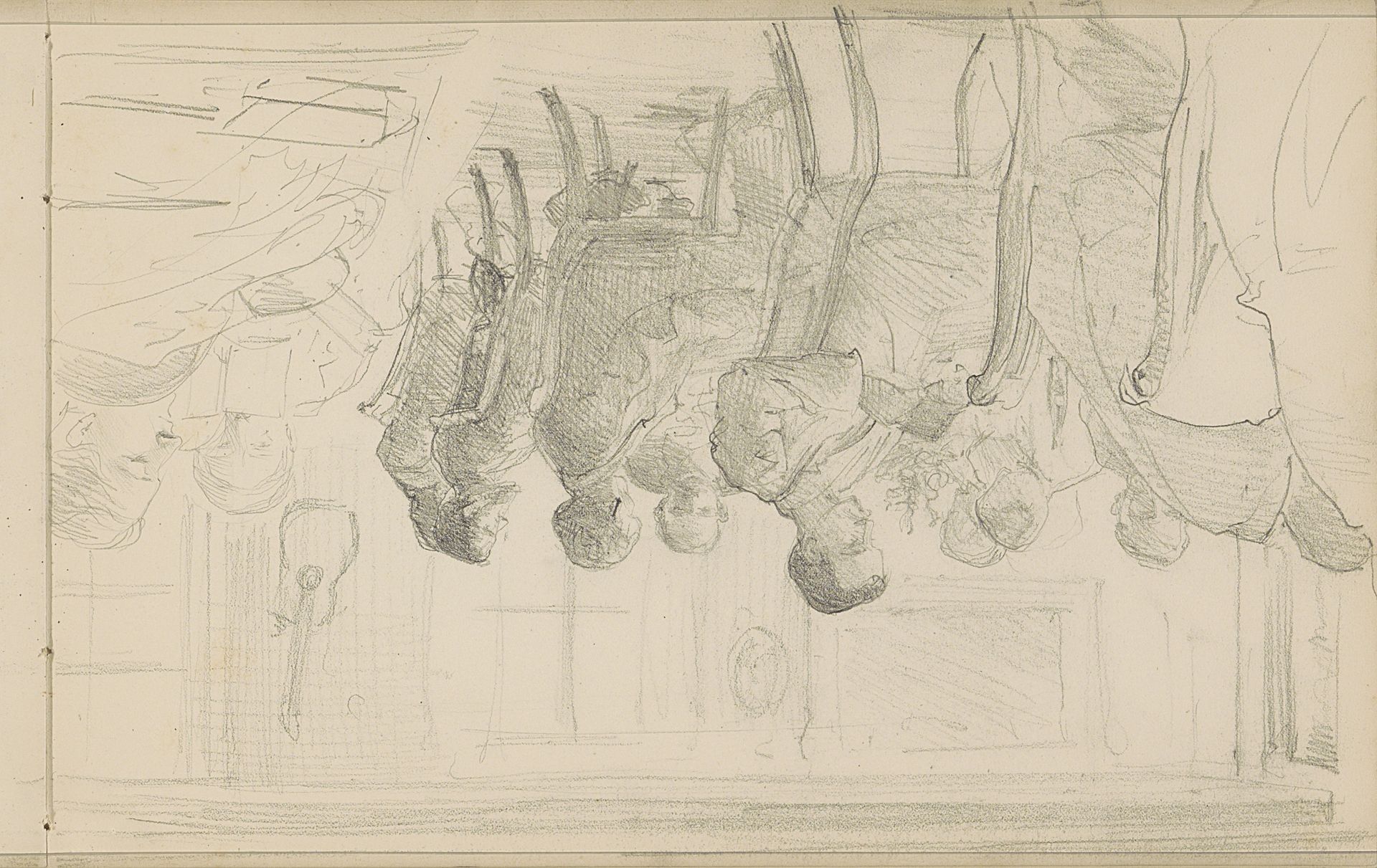 Eetzaal met figuren by Bramine Hubrecht